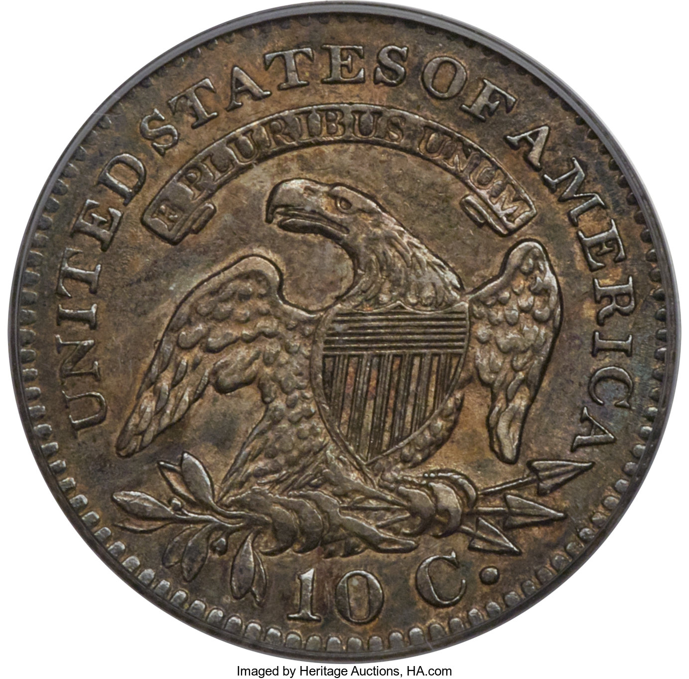 1821 10c Large Date, JR-5 AG3 thumbnail 11