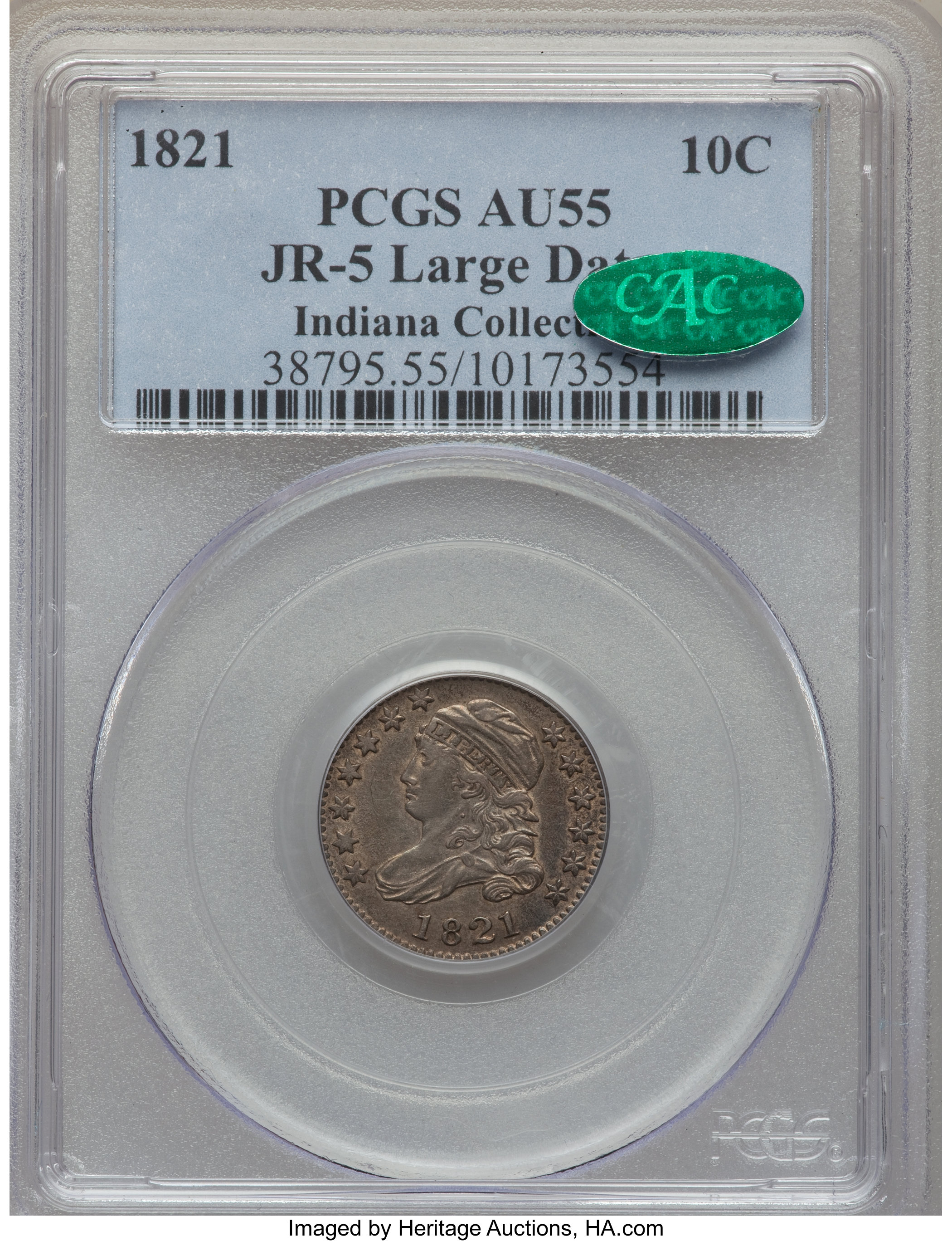 1821 10c Large Date, JR-5 AG3 thumbnail 12