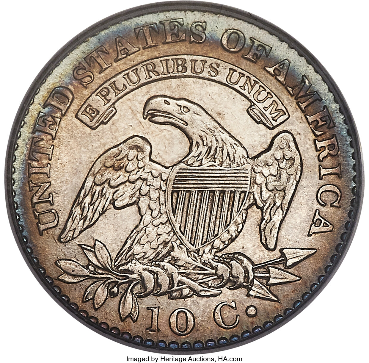 1823/2 10c Large E's, JR-3 VF30 CAC thumbnail 20