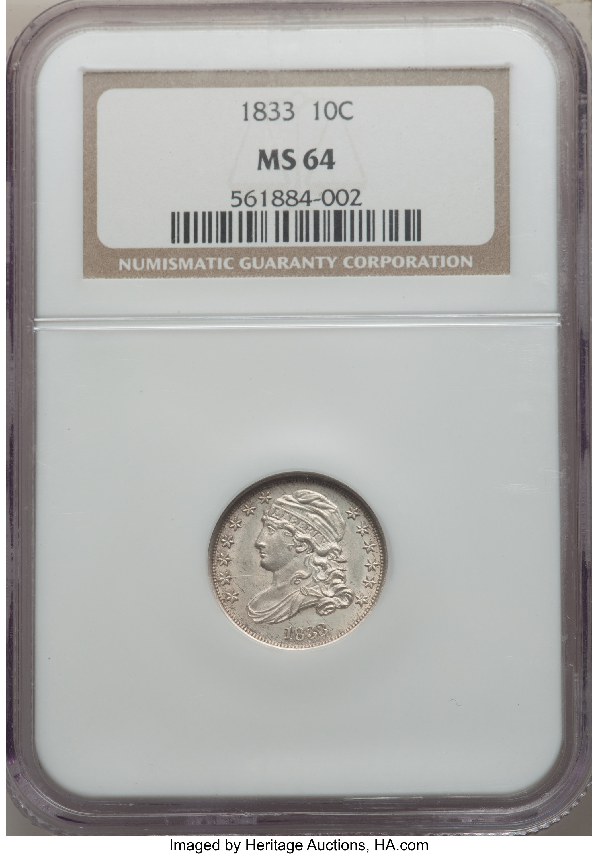 1833 10c JR-9 AG3 CAC thumbnail 26