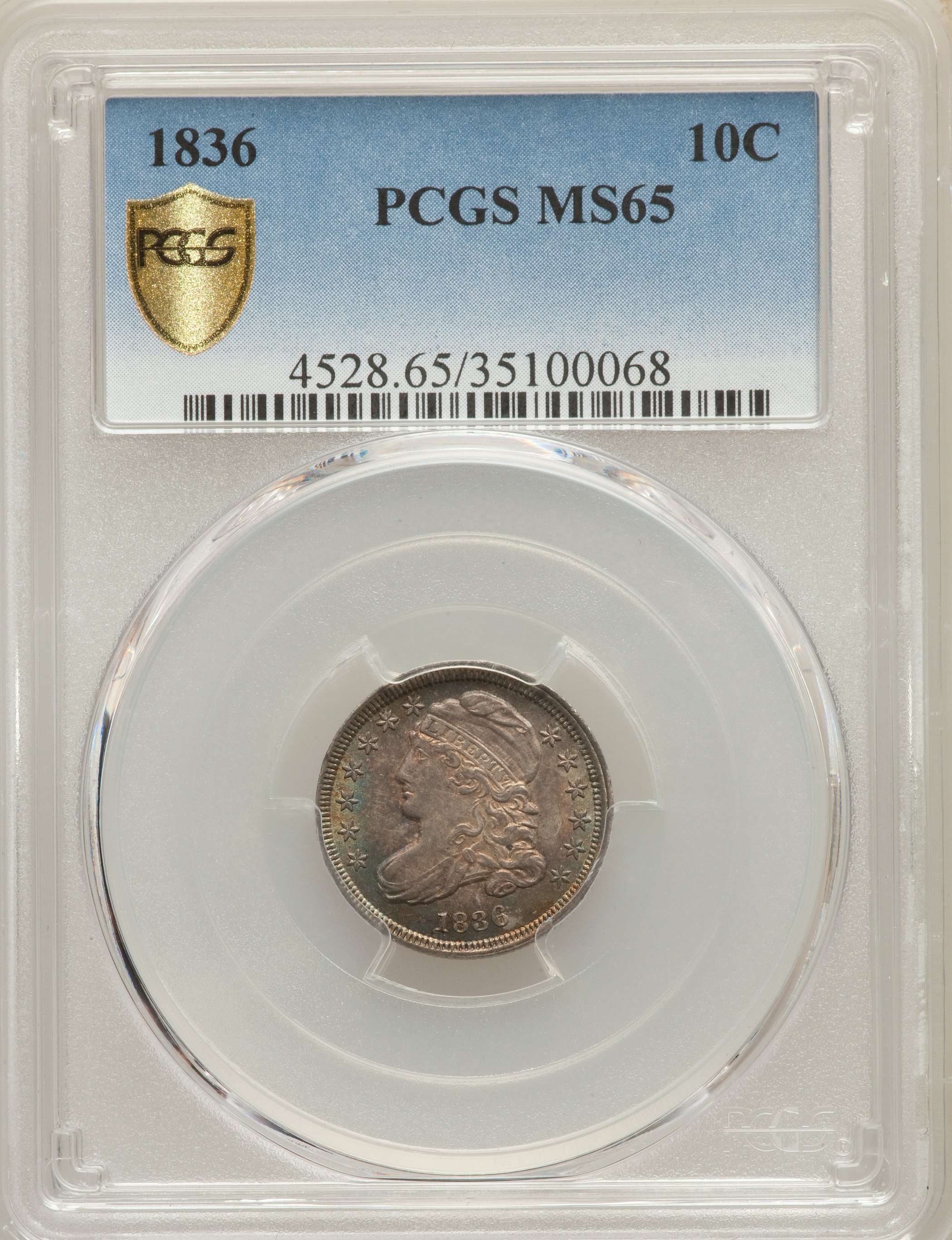 1836 10c JR-3 MS66 CAC thumbnail 11