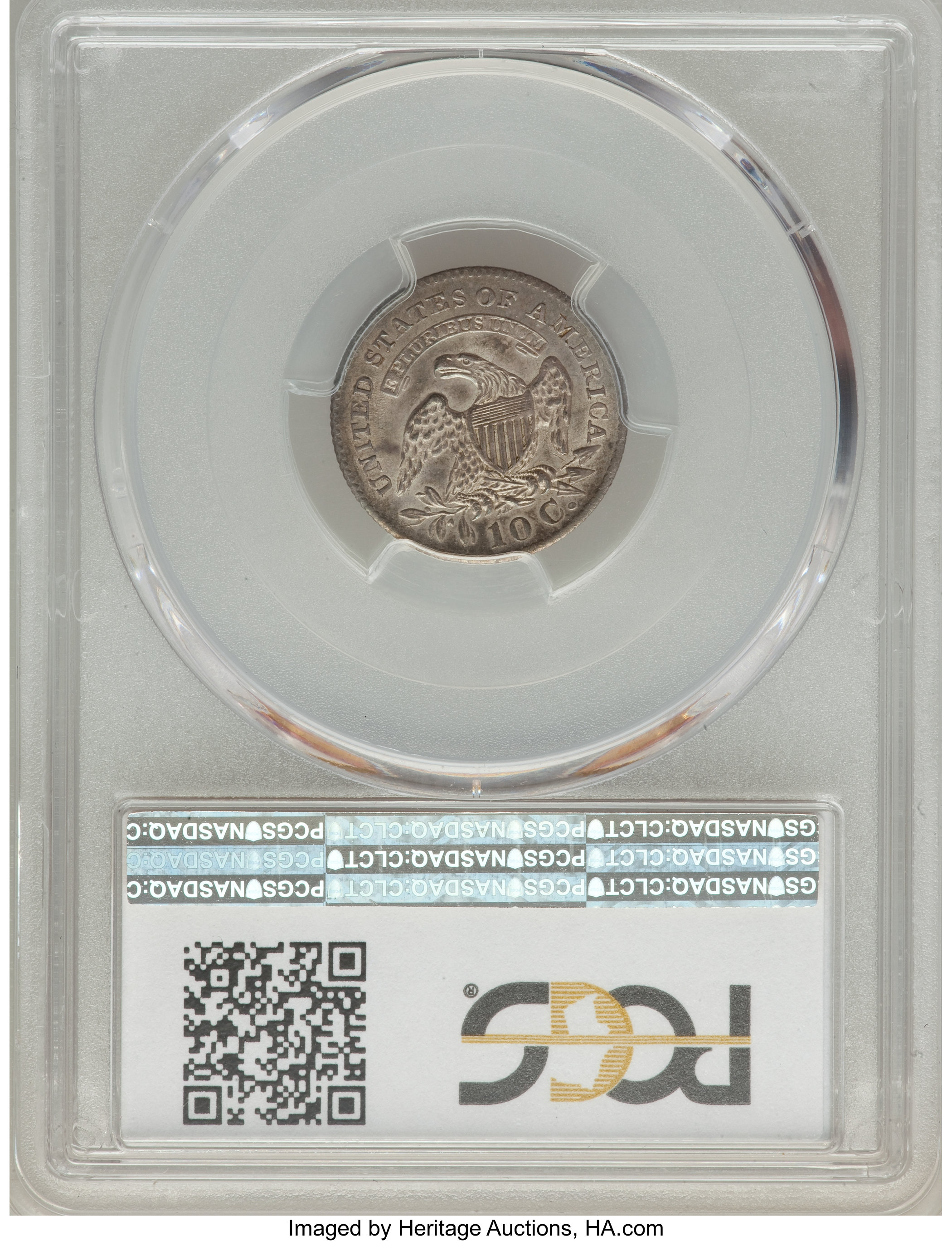1827 10c Pointed Top 1, JR-11 G6 CAC thumbnail 23