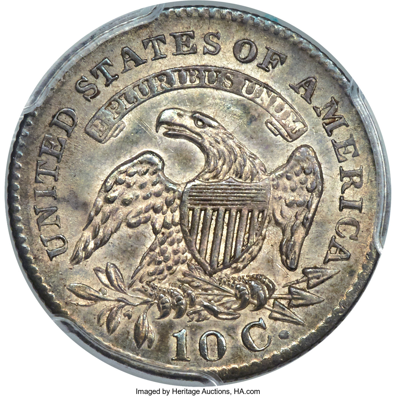 1827 10c Pointed Top 1, JR-11 G6 CAC thumbnail 24