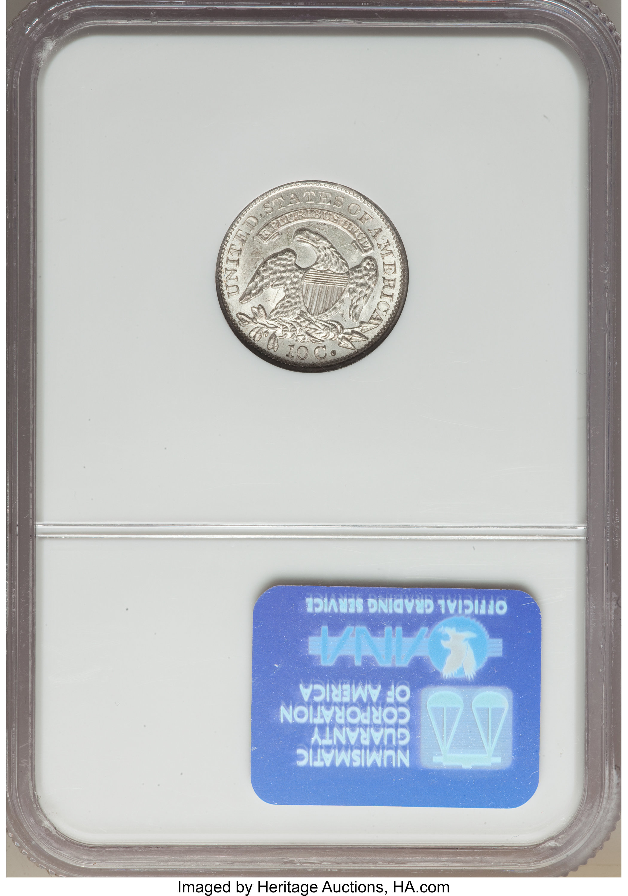 1832 10c JR-2 MS62 CAC thumbnail 3