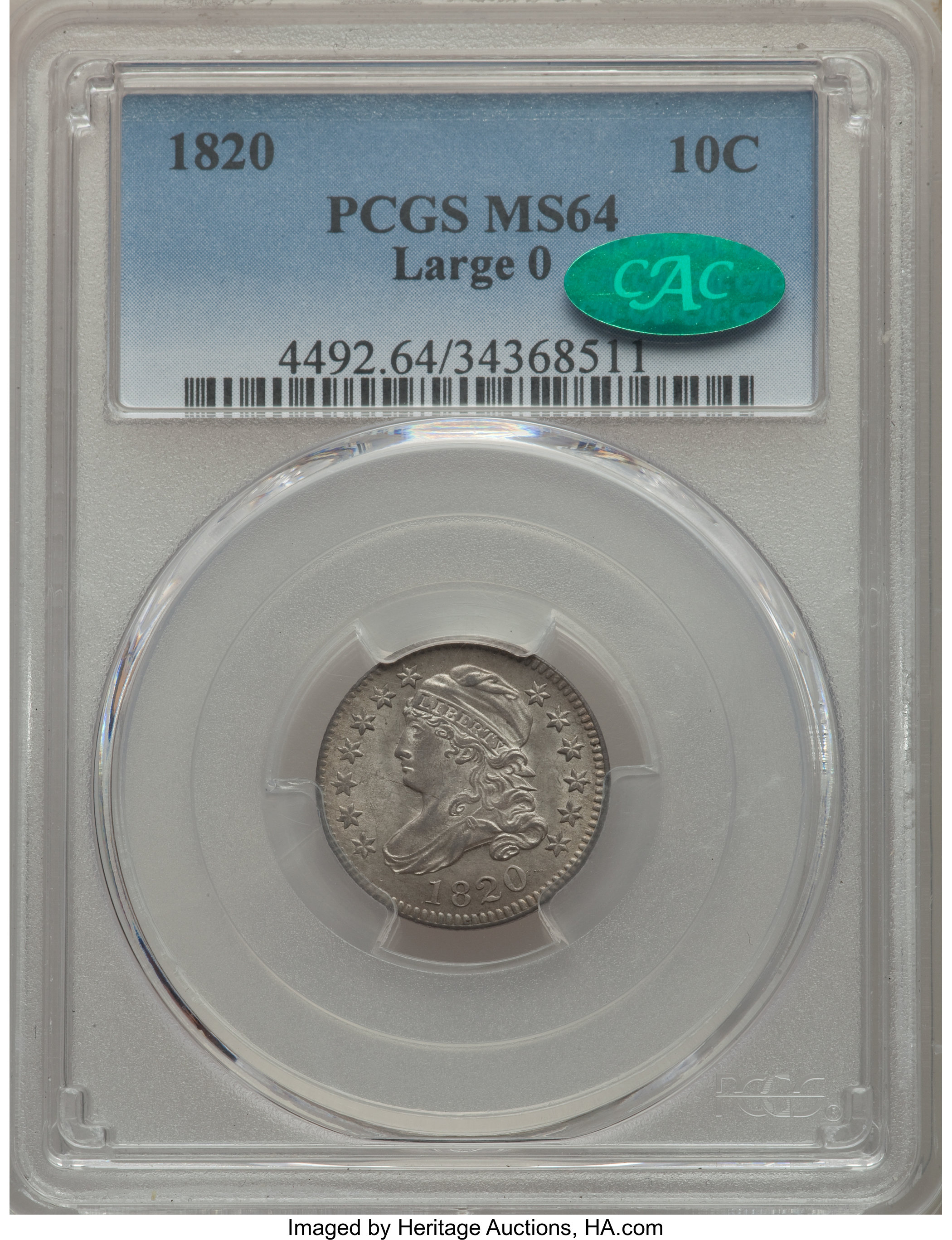 1820 10c Small 0, JR-6 MS64 thumbnail 20
