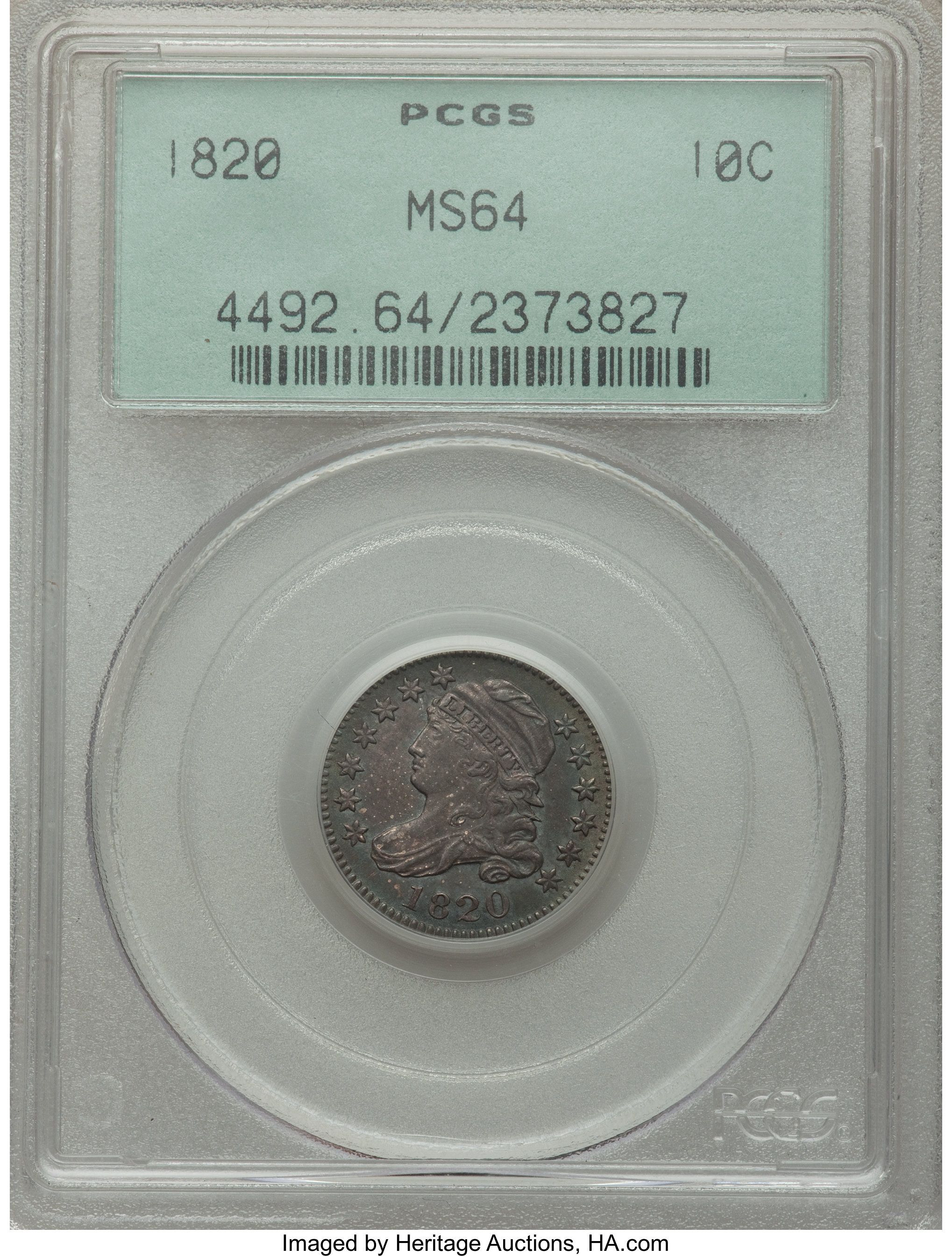 1820 10c Small 0, JR-6 MS64 thumbnail 16