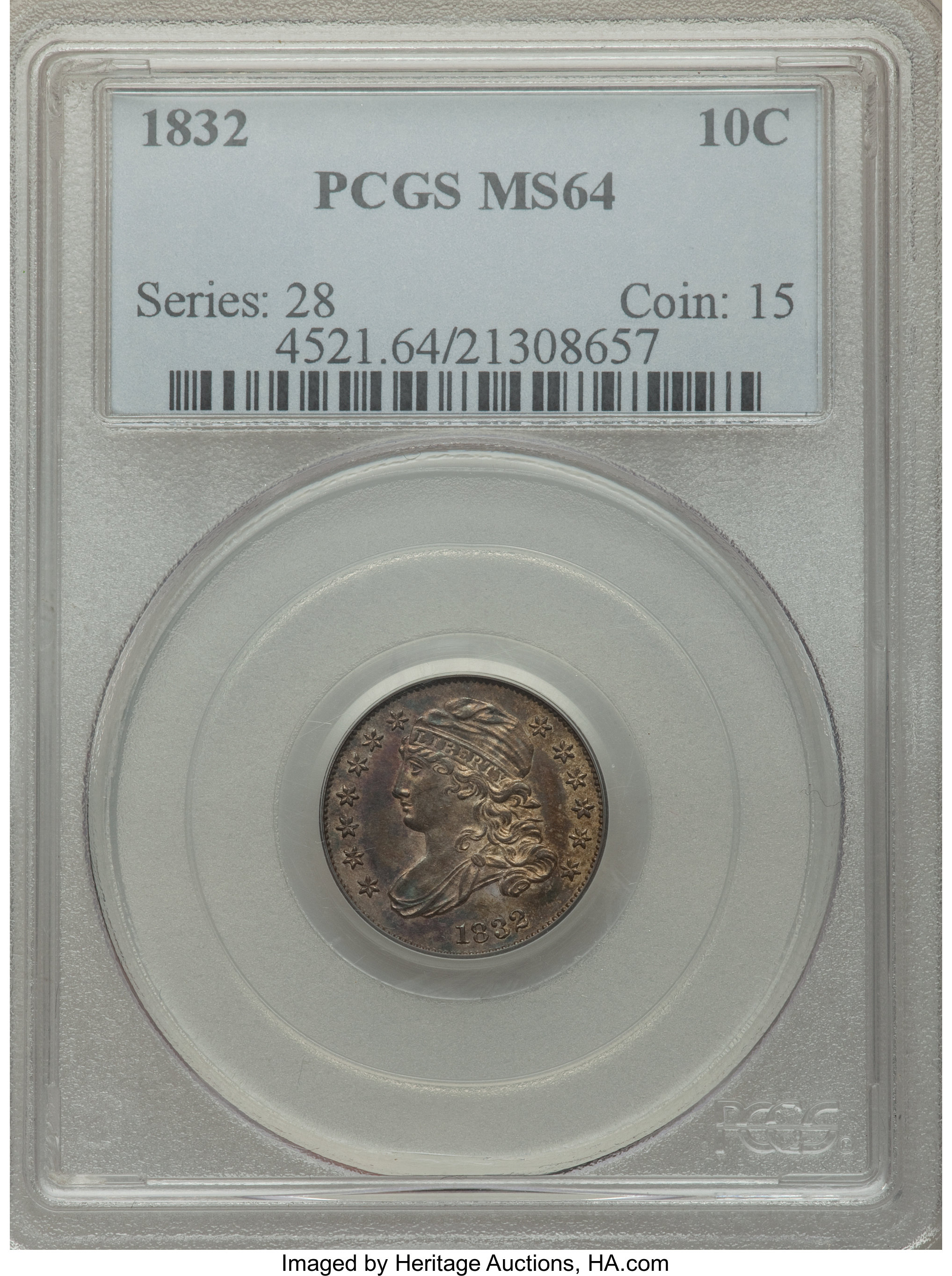 1832 10c JR-2 MS64 thumbnail 19