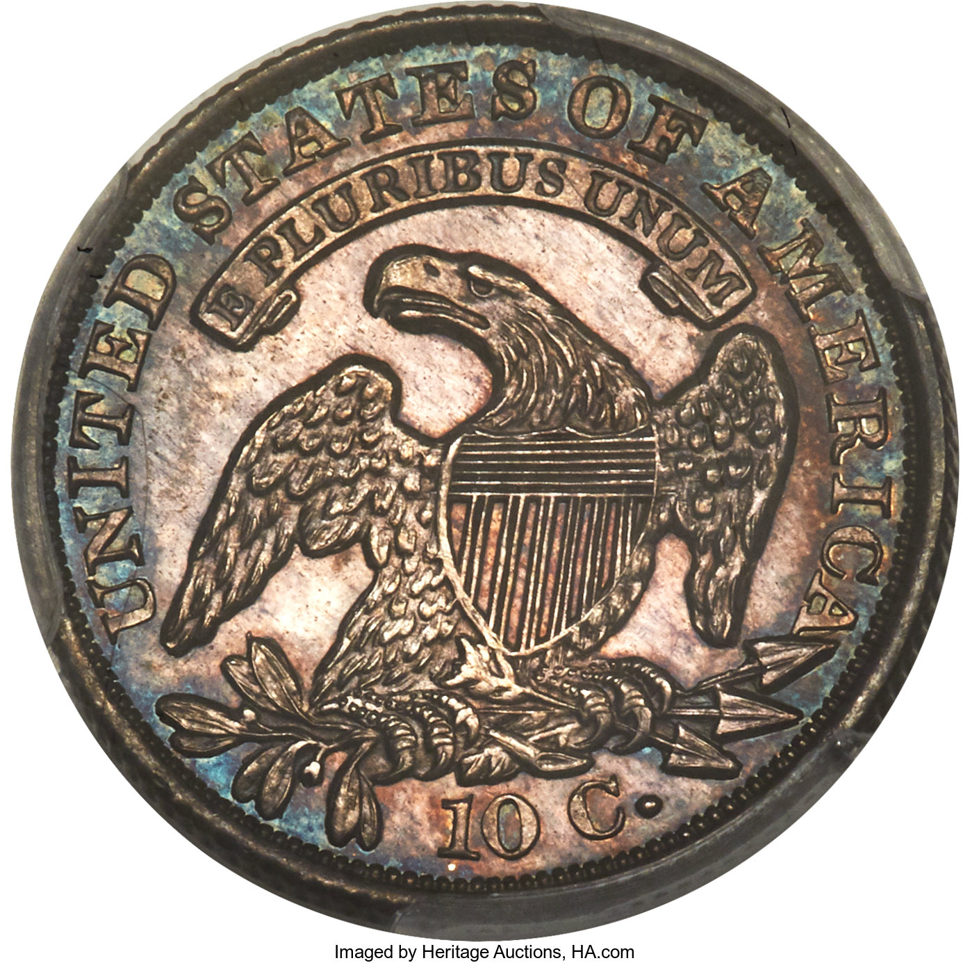 1834 10c Large 4, JR-1 MS65 thumbnail 6