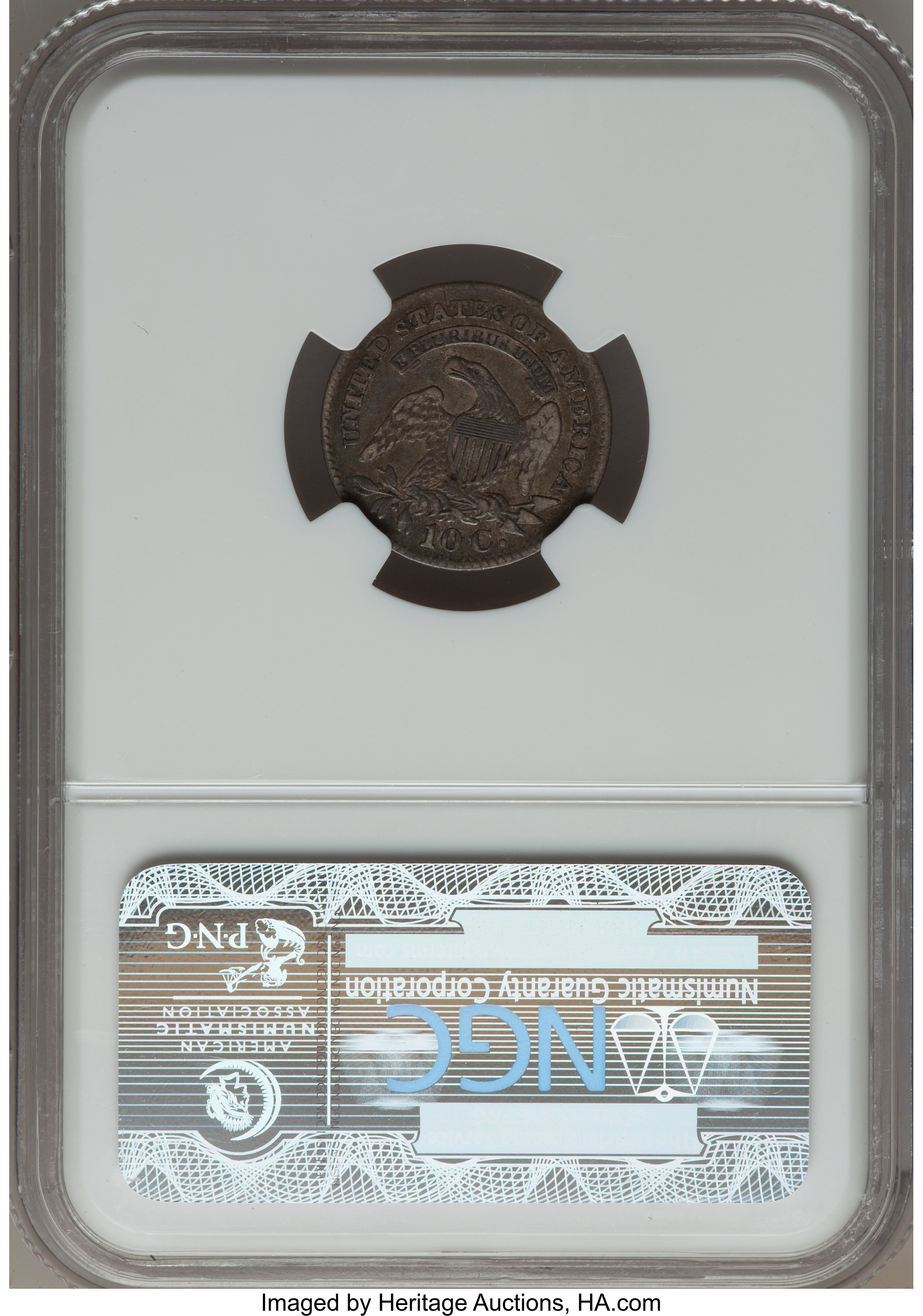 1827 10c Pointed Top 1, JR-3 VF20 thumbnail 2