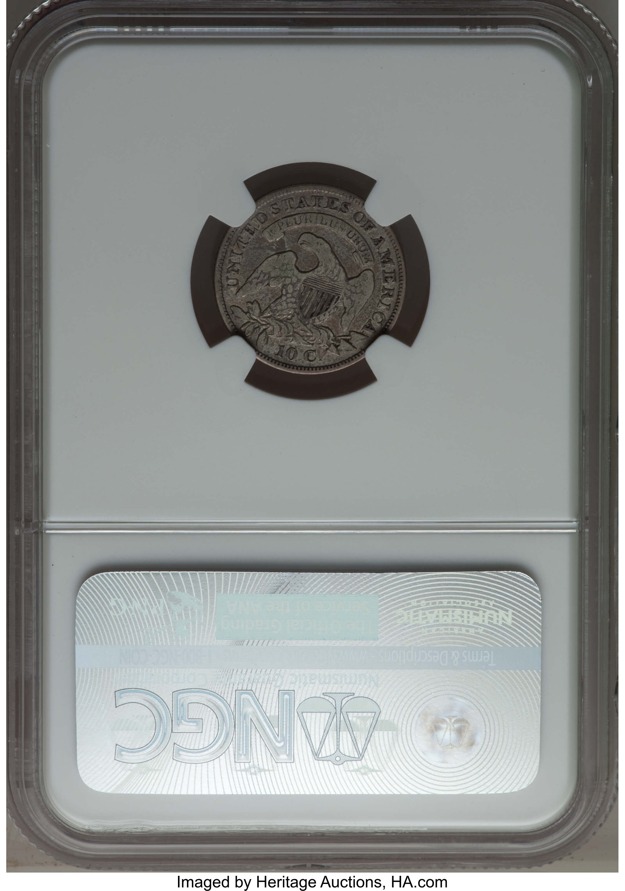 1830 10c Medium 10C, JR-3 G6 CAC thumbnail 2