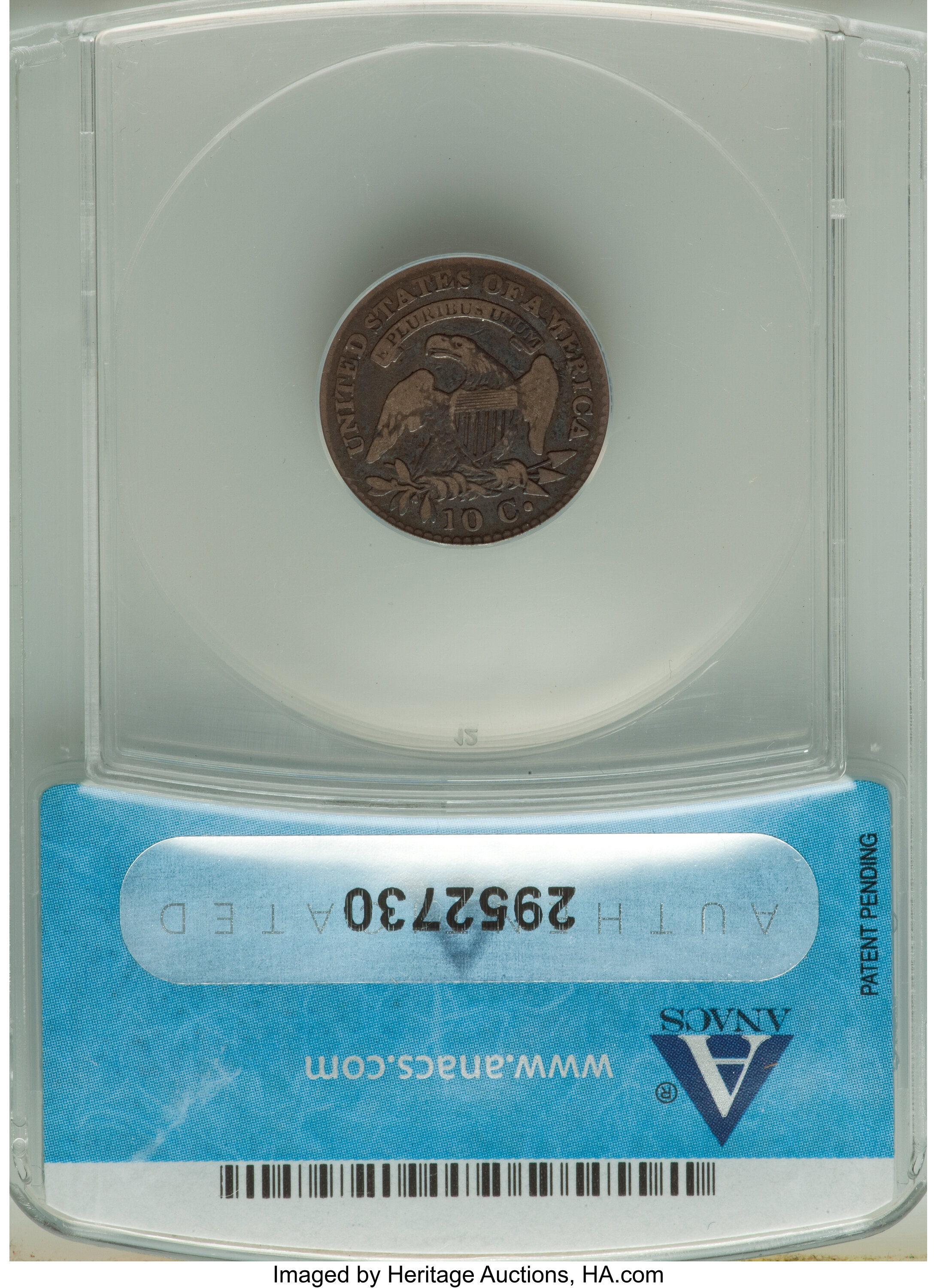 1823/2 10c Large E's, JR-3 VF30 CAC thumbnail 15