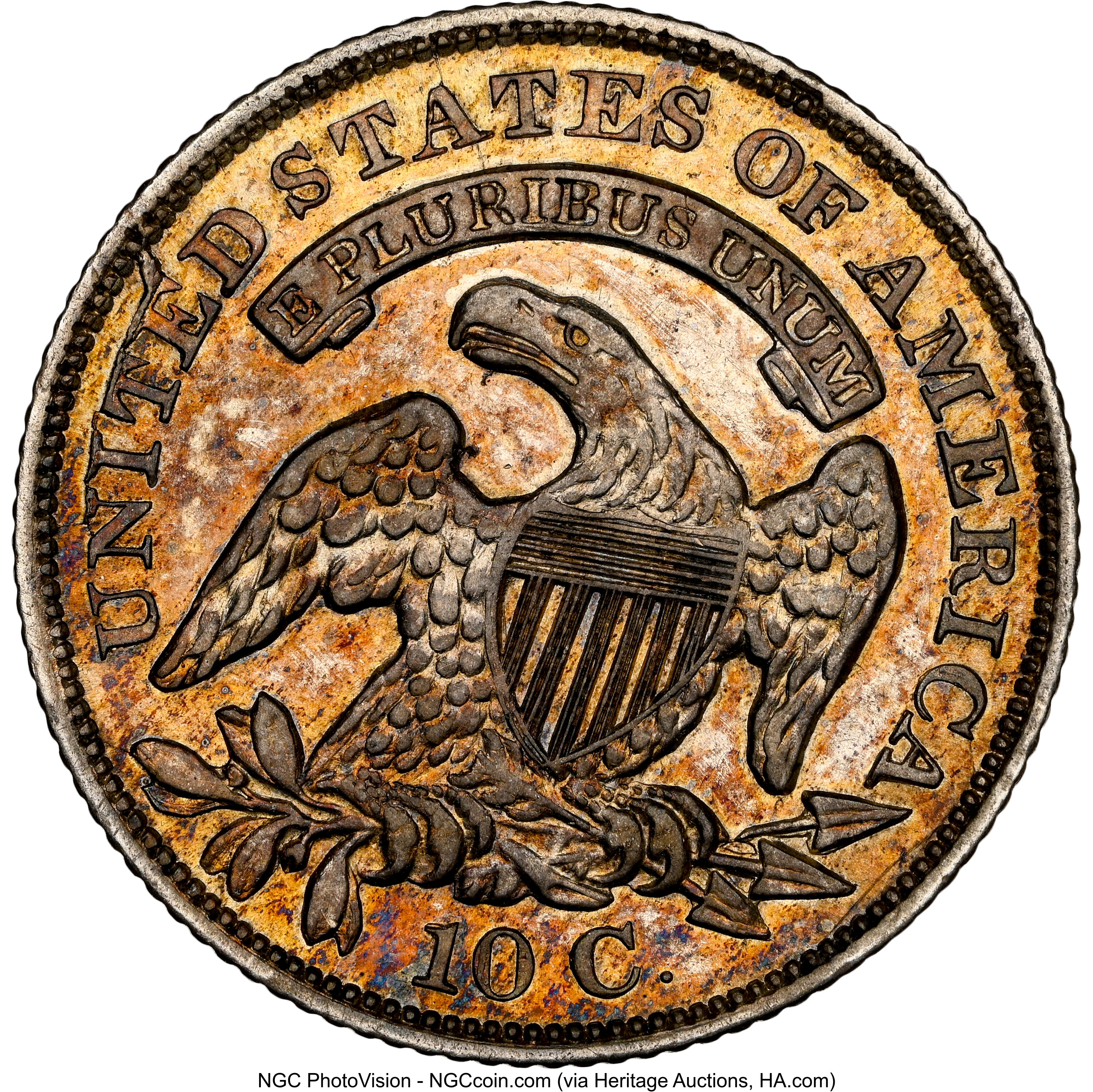 1830 10c Medium 10C, JR-3 G6 CAC thumbnail 9
