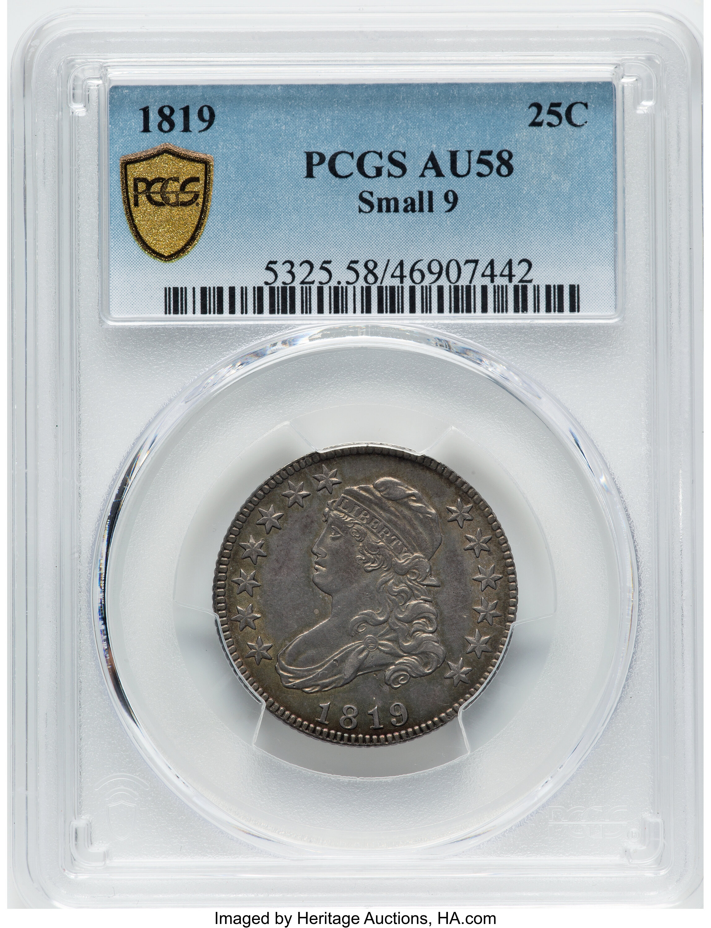 1819 25c Small 9 MS60 thumbnail 8