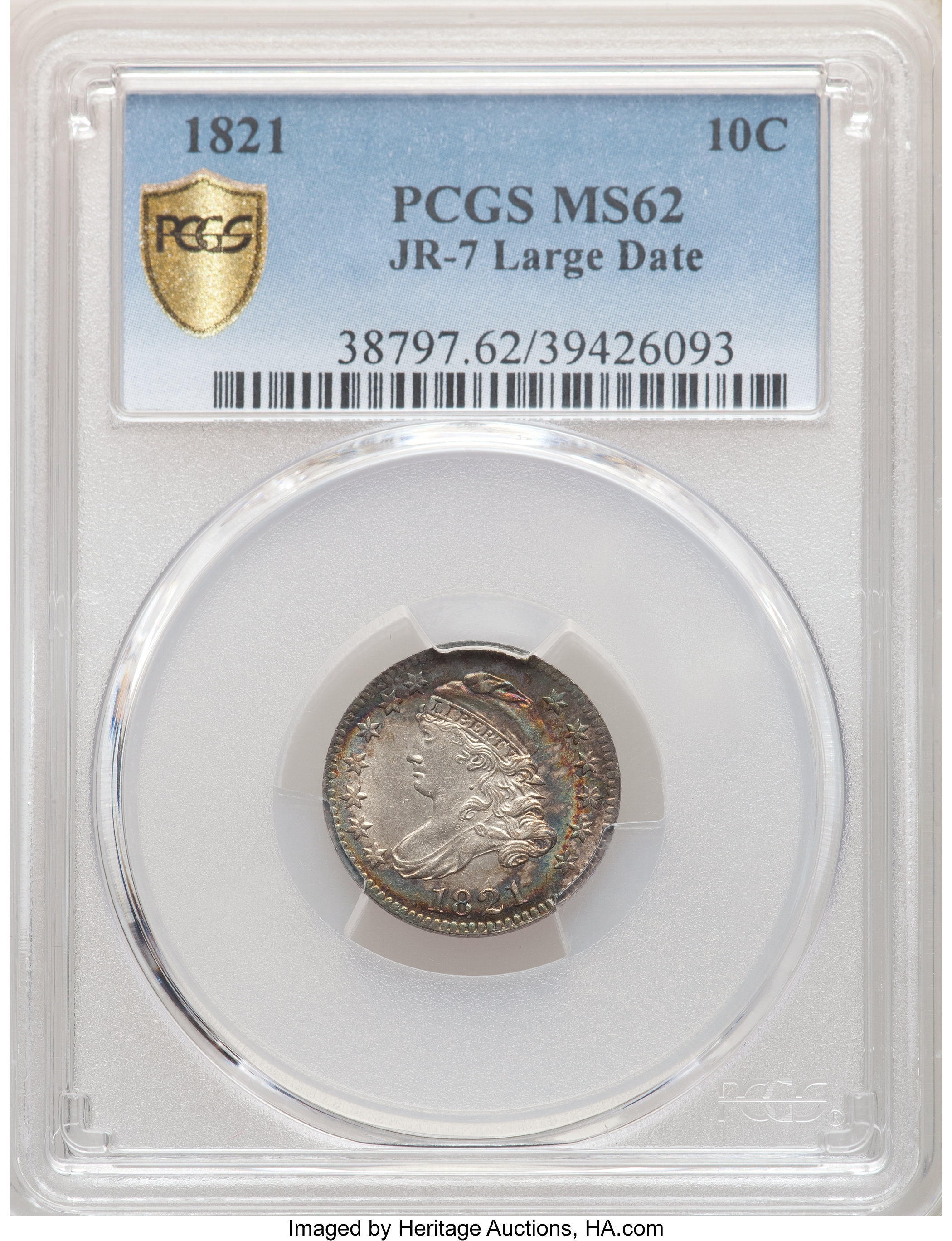 1821 10c Large Date, JR-7 G4 thumbnail 18
