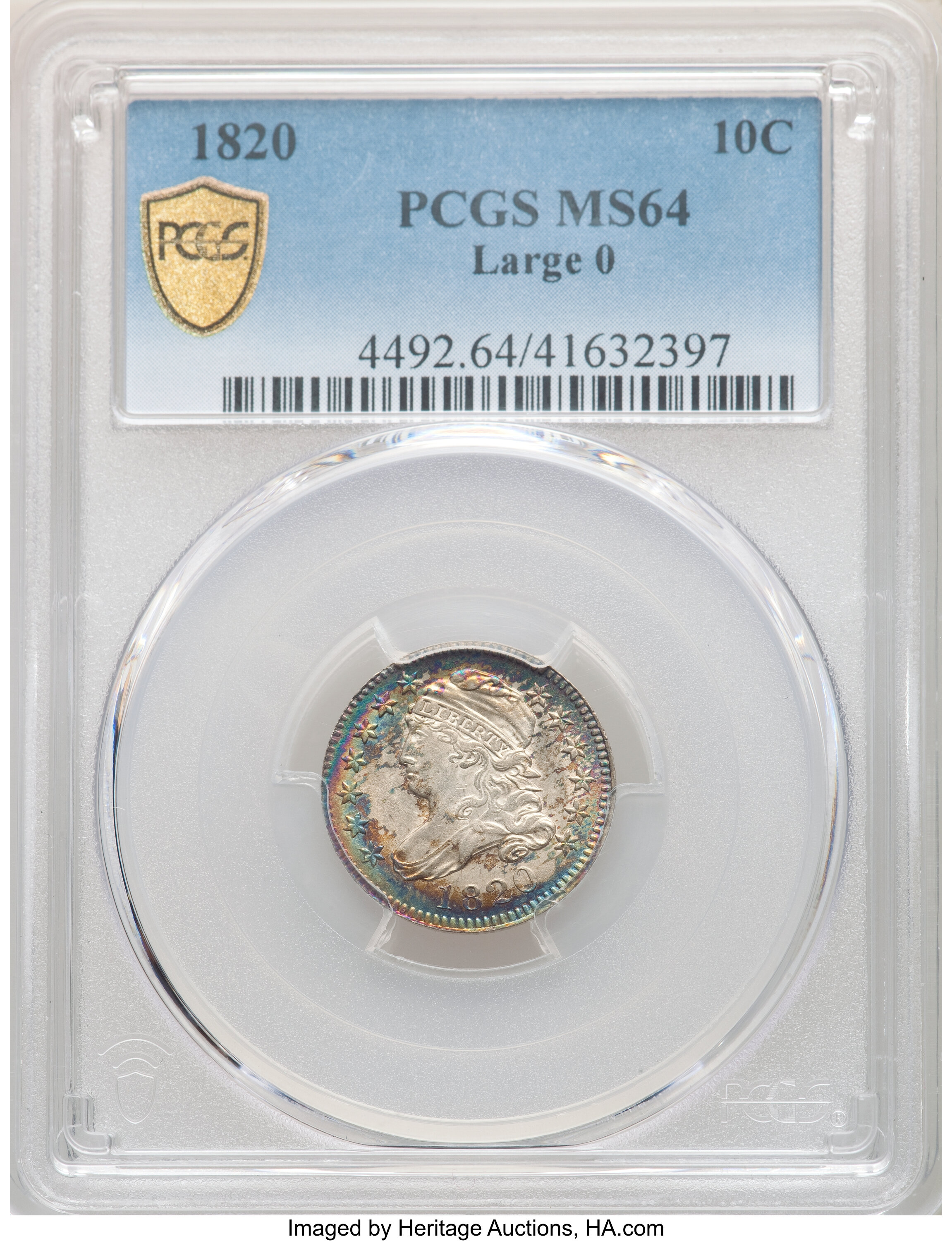 1820 10c Small 0, JR-6 MS64 thumbnail 12
