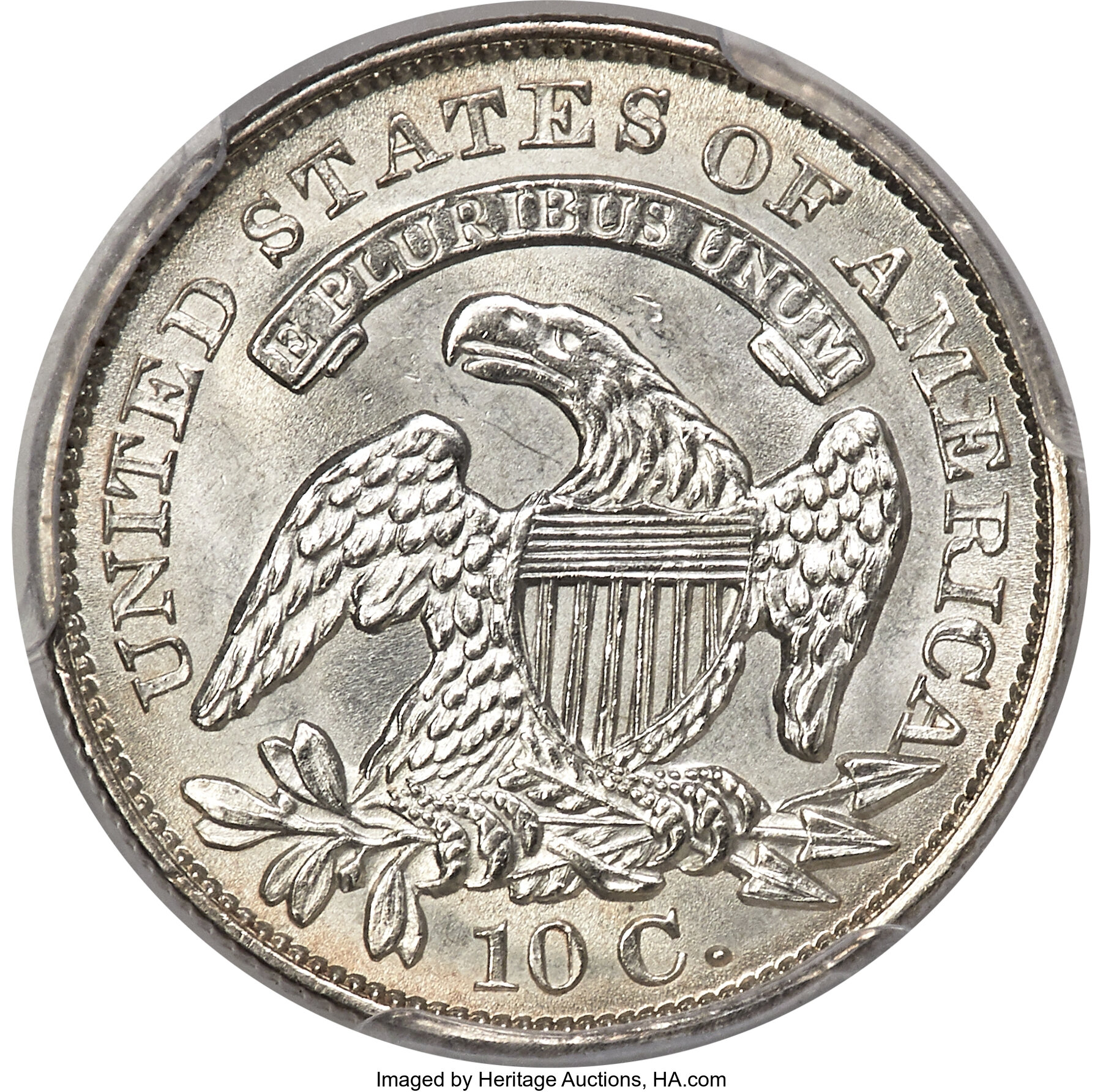 1829 10c Medium 10C, JR-12 AU55 CAC thumbnail 20