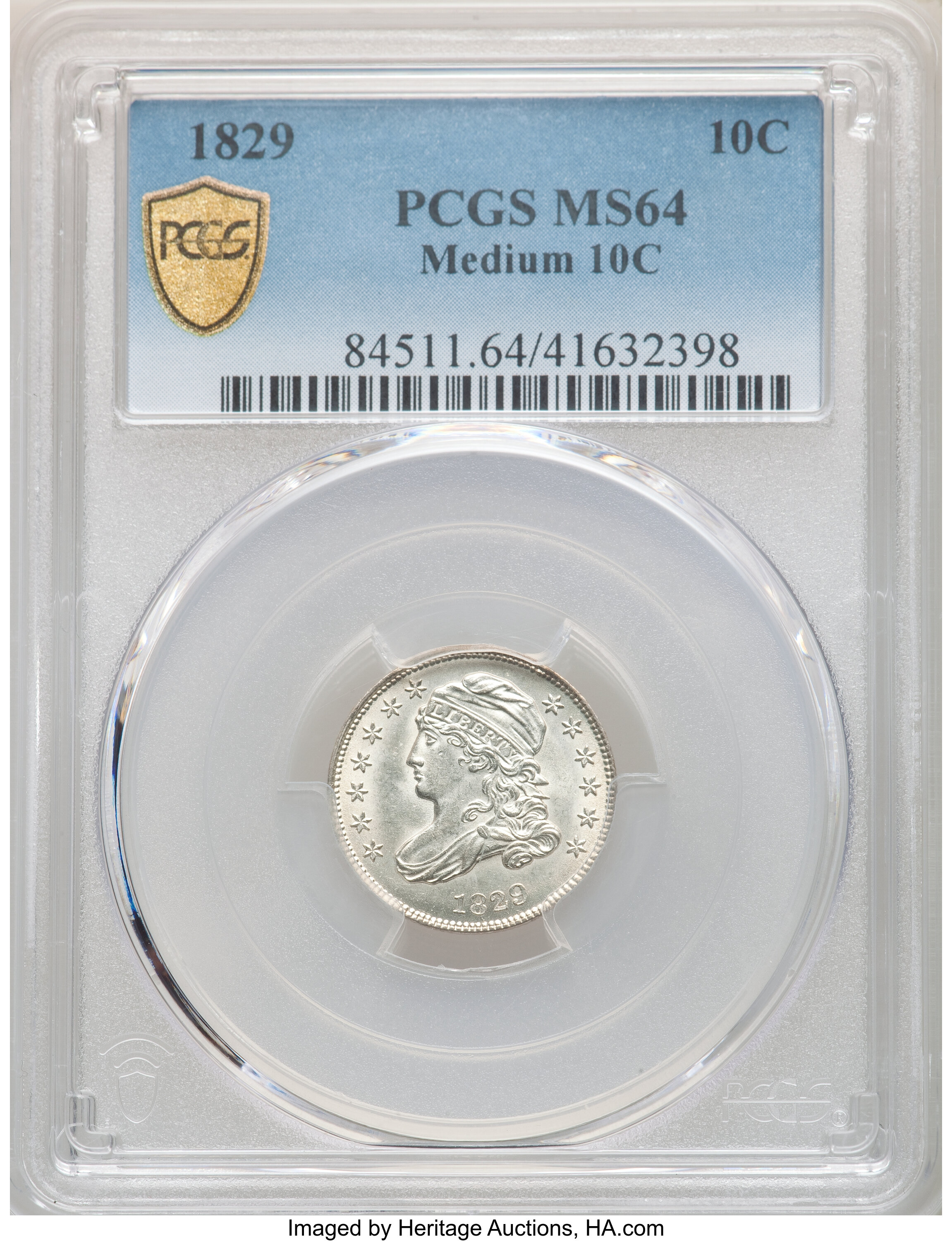 1829 10c Medium 10C, JR-12 AU55 CAC thumbnail 21