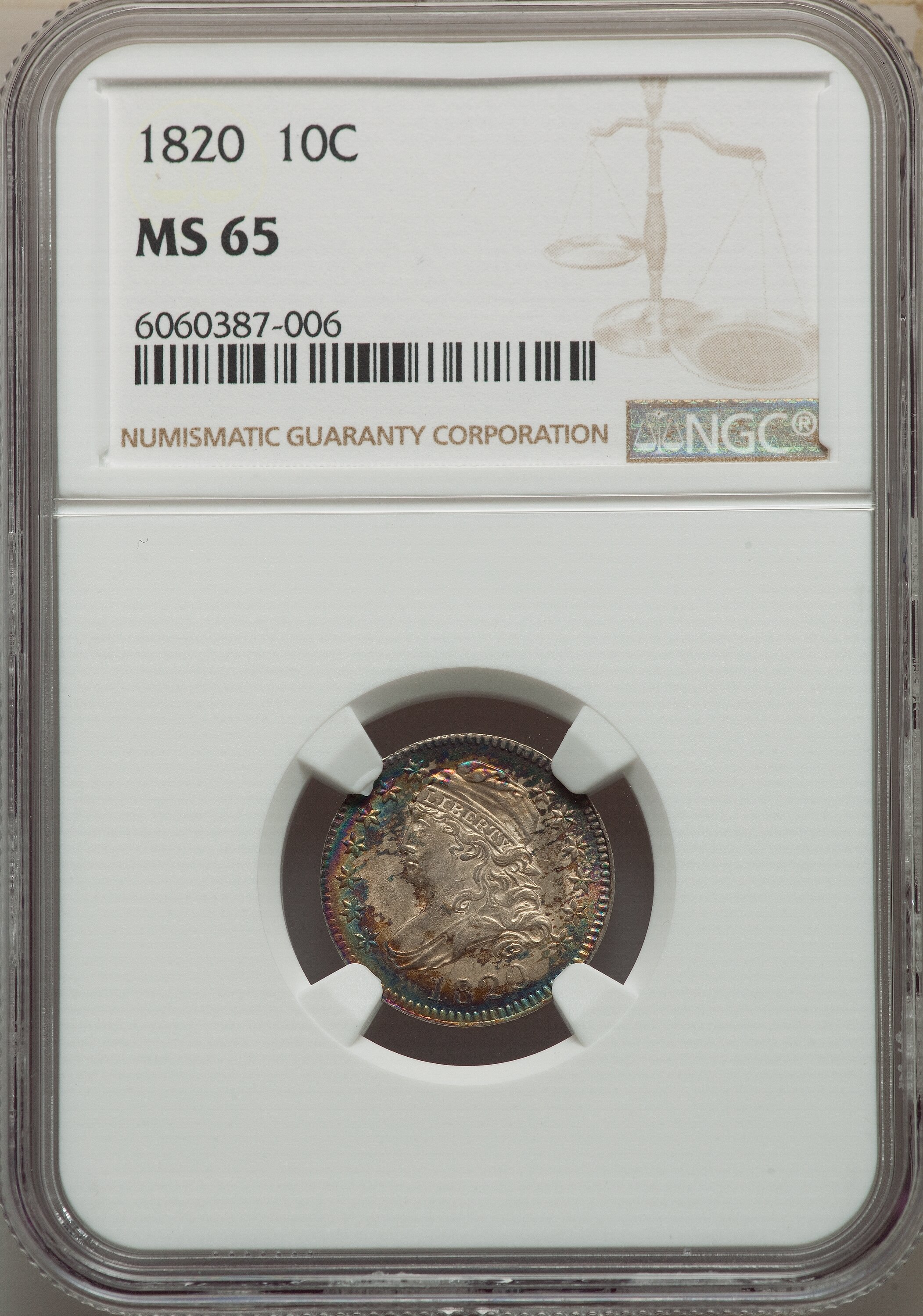 1820 10c Small 0, JR-6 MS65 thumbnail 5