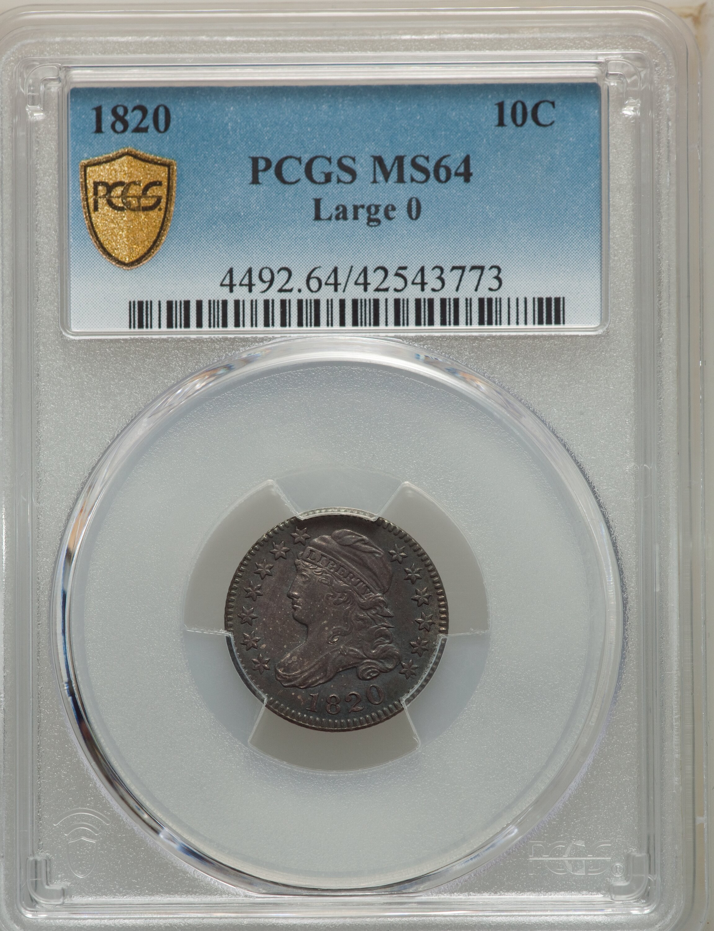 1820 10c Small 0, JR-6 MS64 thumbnail 8