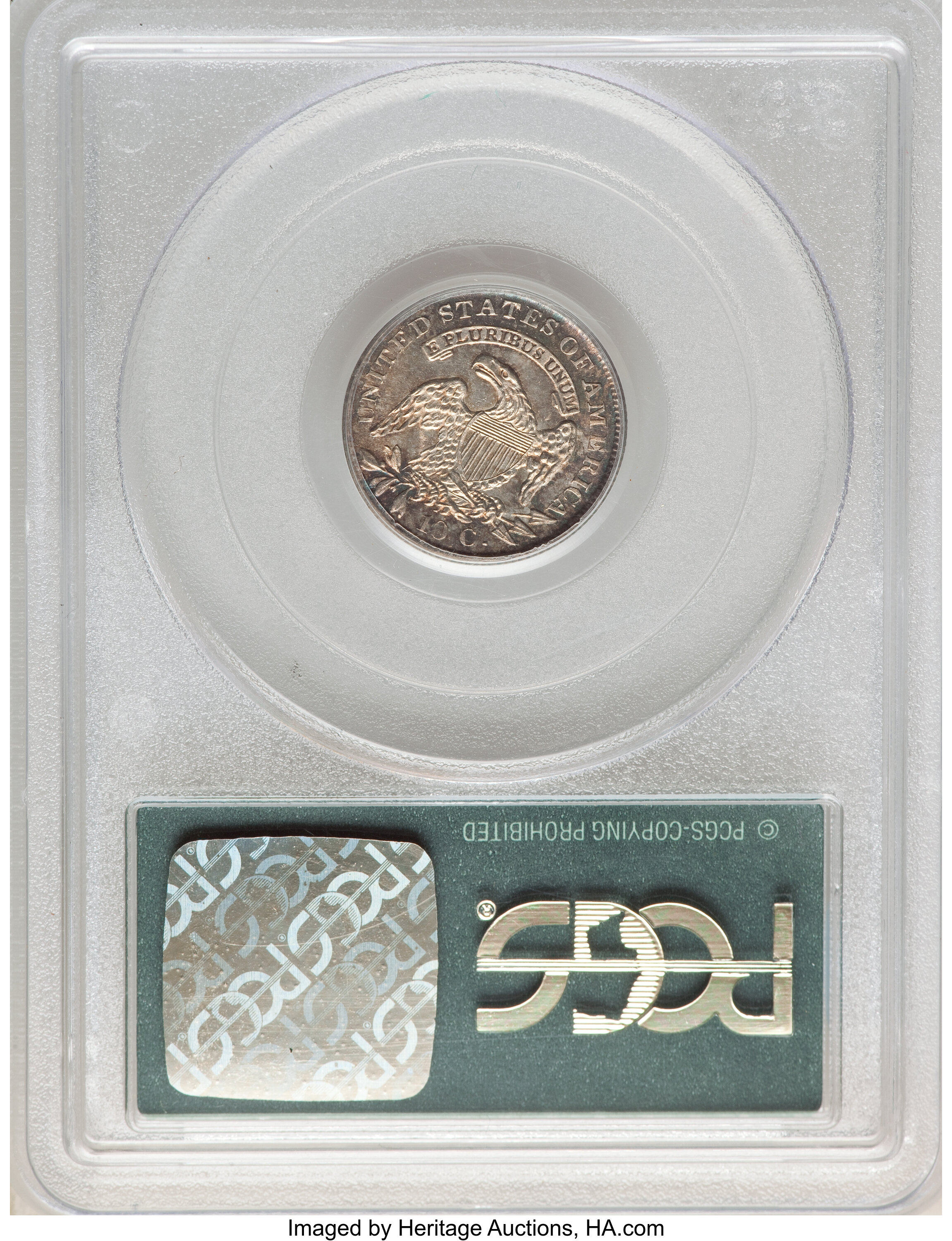 1837 10c Capped Bust, JR-1 AG3 thumbnail 10