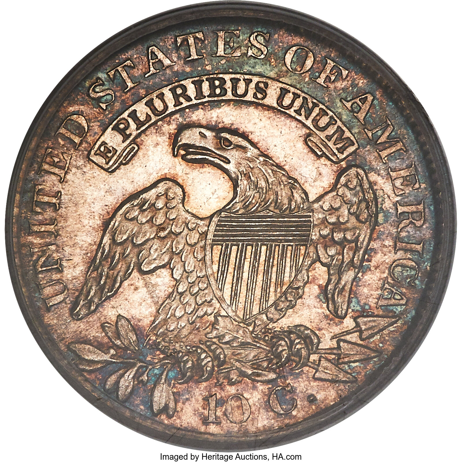 1837 10c Capped Bust, JR-1 AG3 thumbnail 11