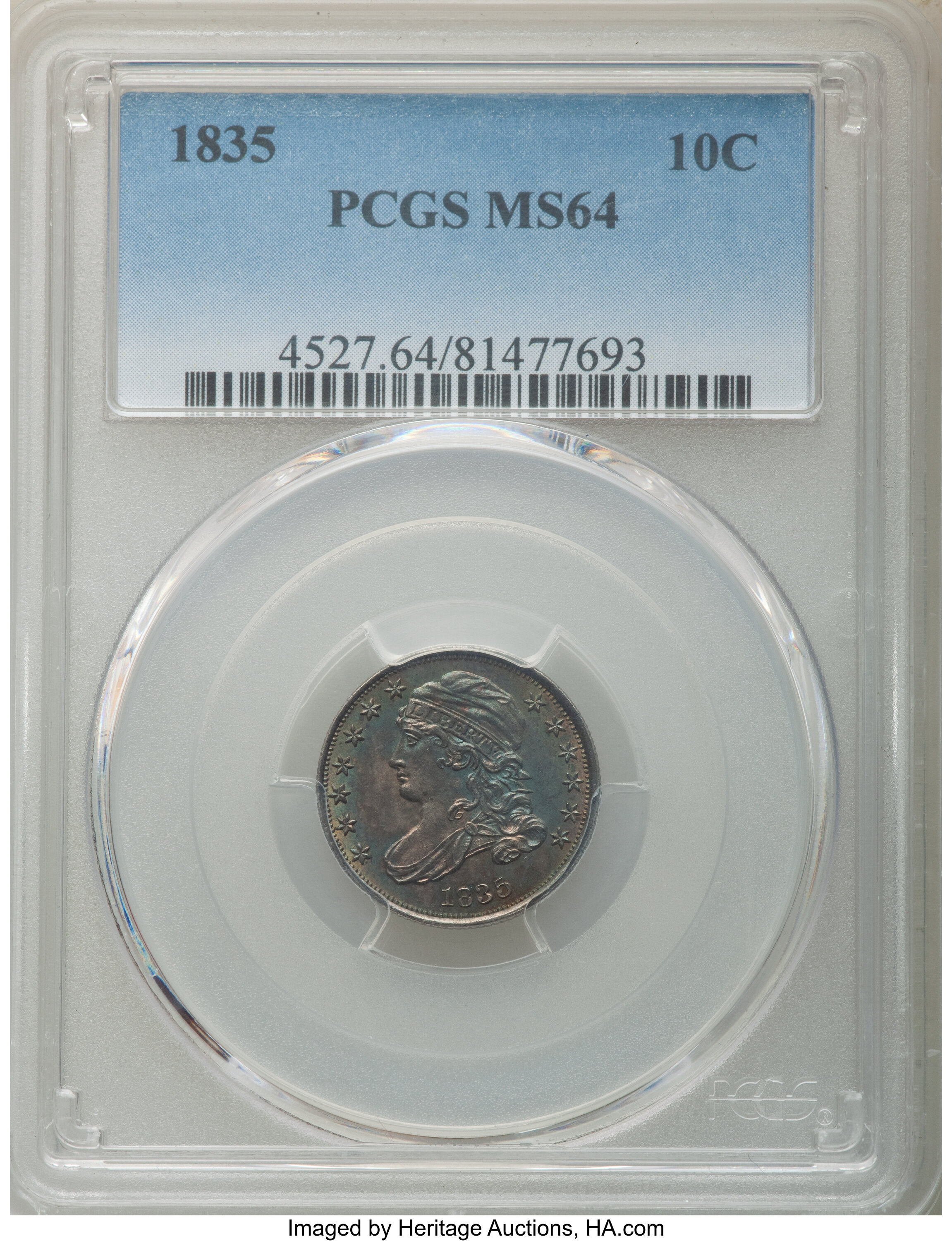 1835 10c JR-5 MS64 thumbnail 5