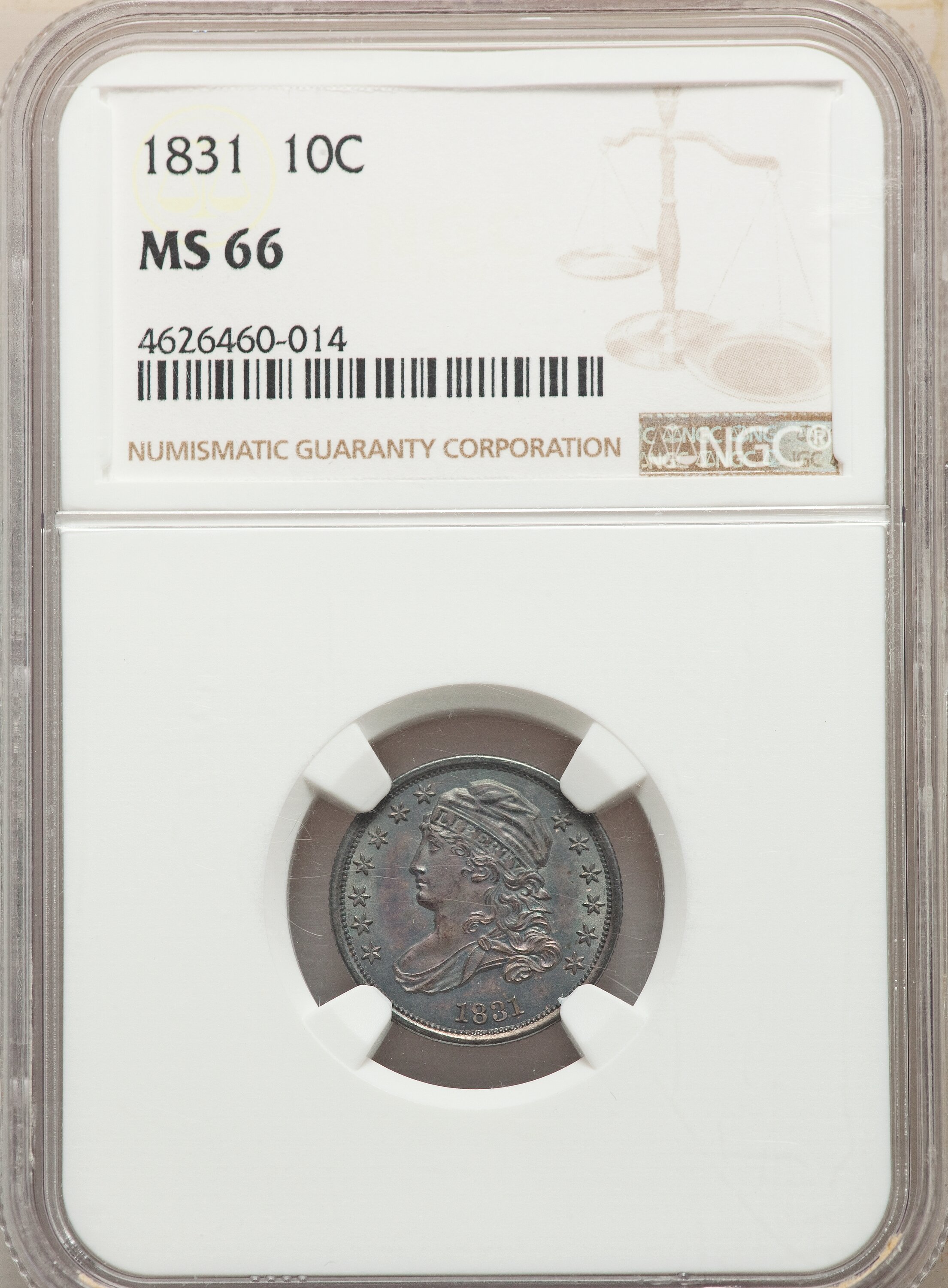 1831 10c JR-1 MS66 thumbnail 4