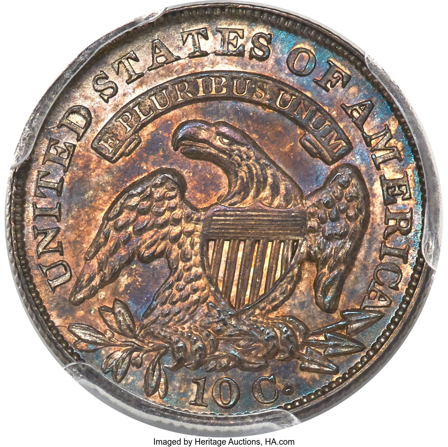 1834 10c Large 4, JR-5 MS66 CAC thumbnail 5