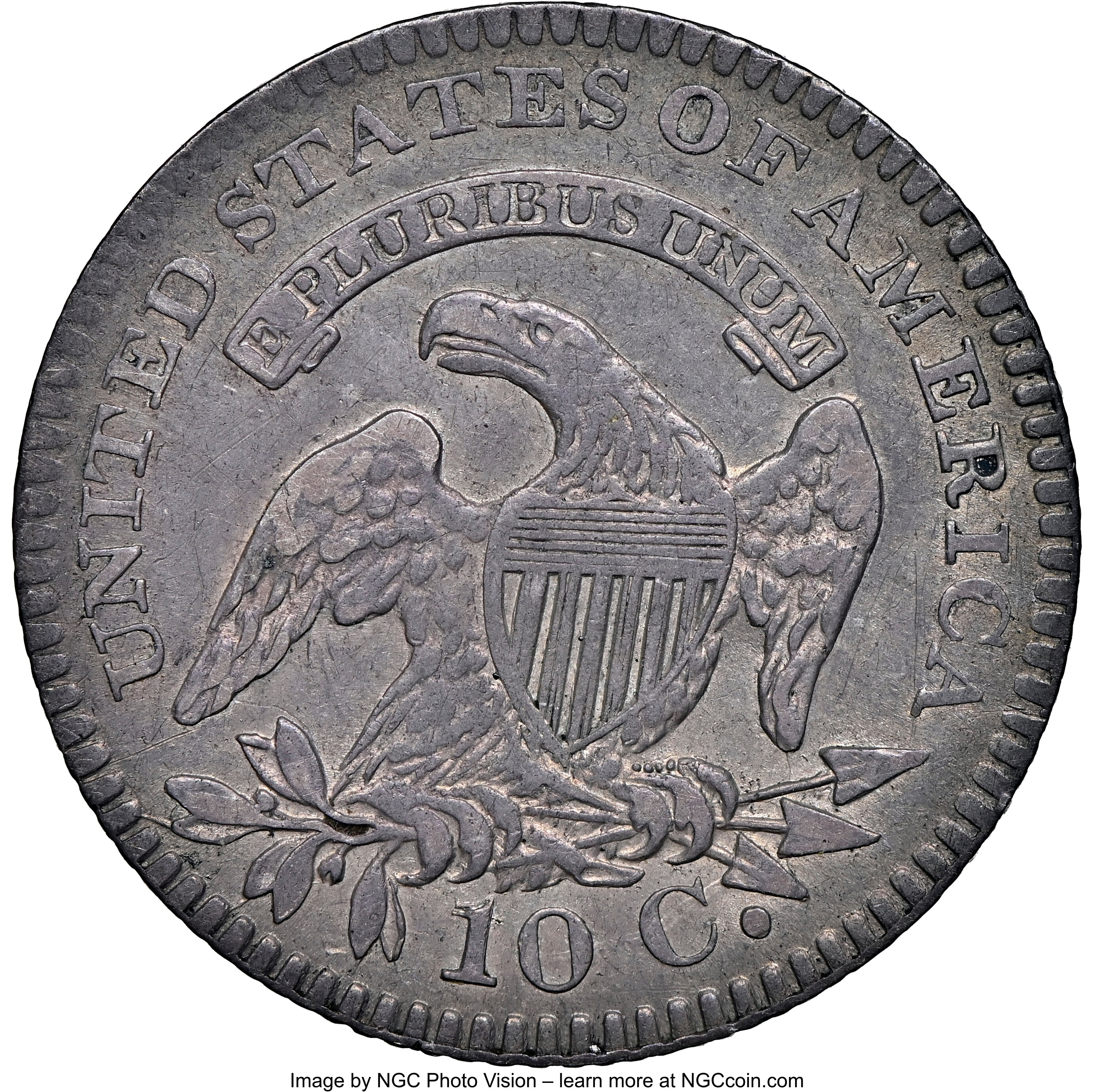 1820 10c Large 0, JR-13 G4 CAC thumbnail 6