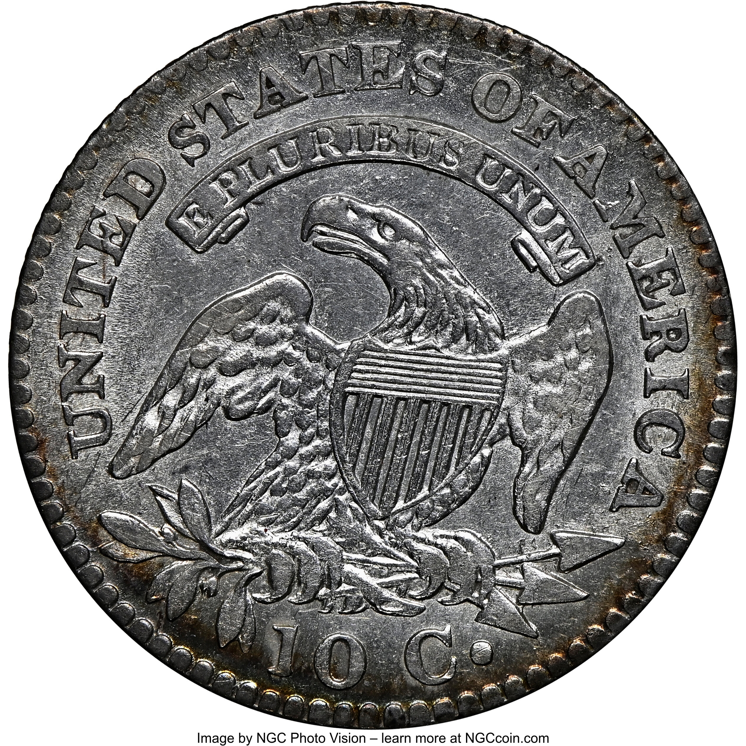 1823/2 10c Large E's AU50 thumbnail 3