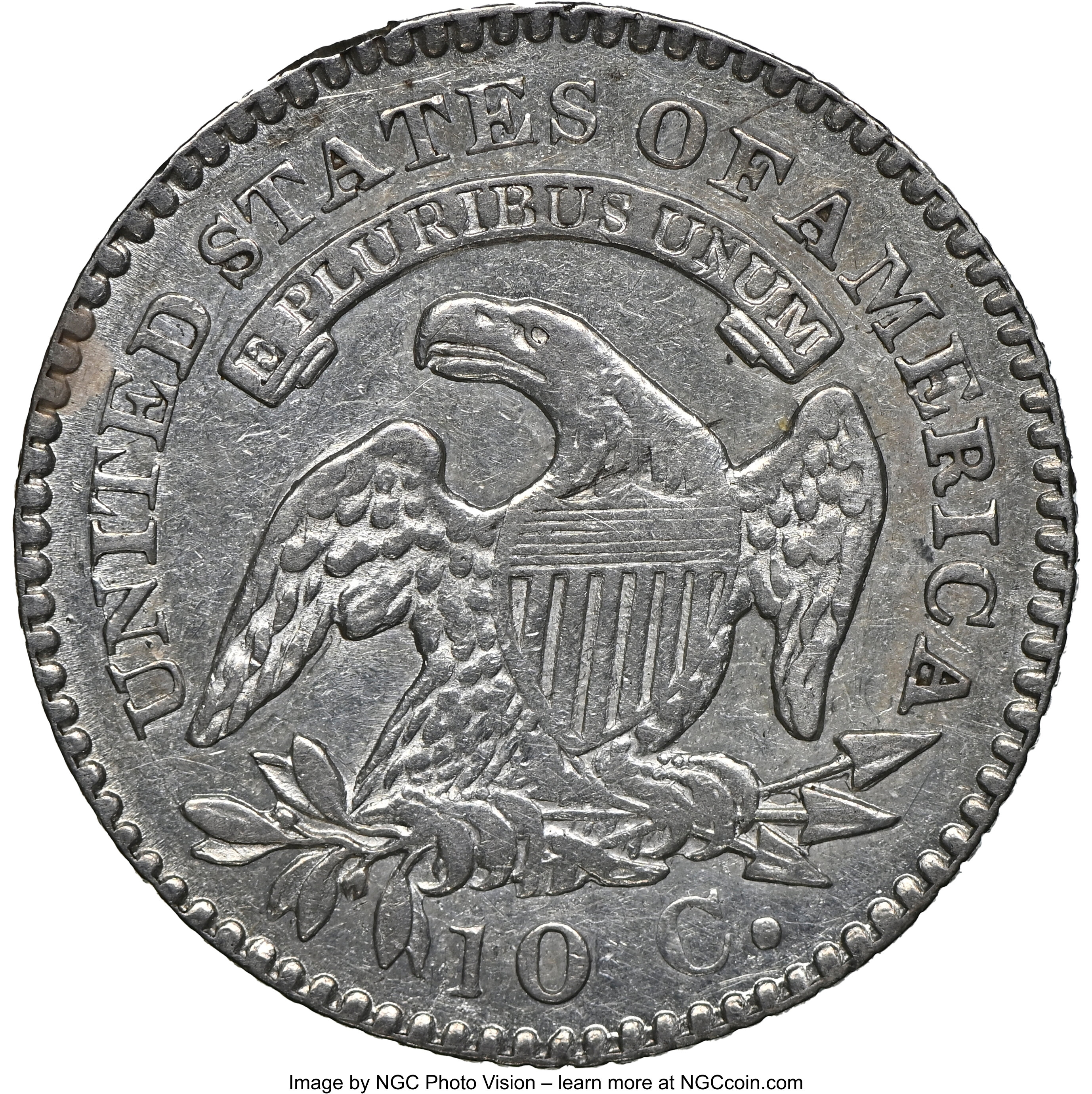 1824/2 10c Flat Top 1, JR-1 AU55 thumbnail 17
