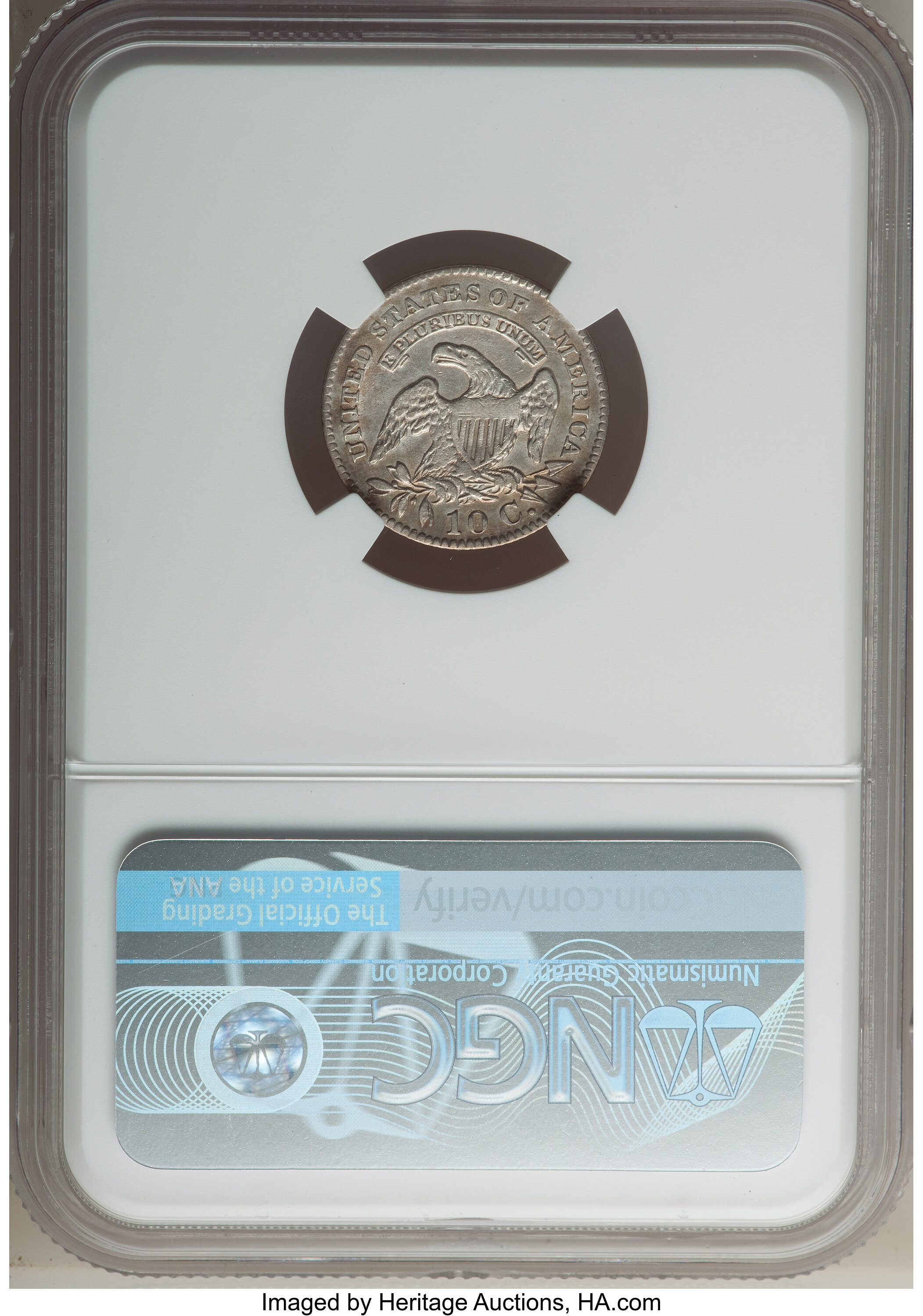 1827 10c Pointed Top 1, JR-11 G6 CAC thumbnail 14