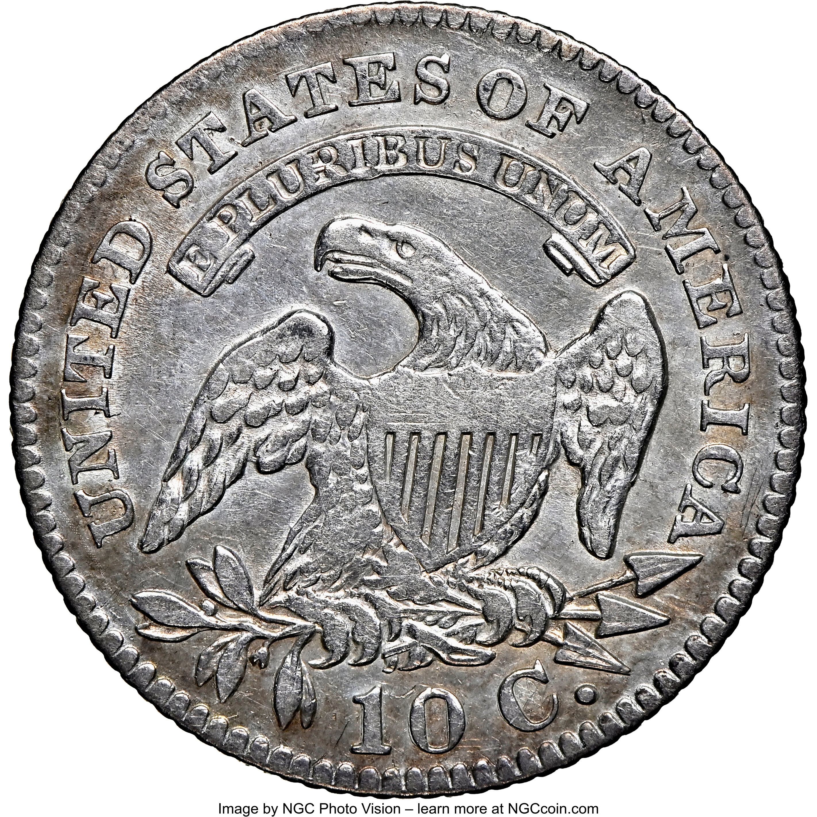 1827 10c Pointed Top 1, JR-11 G6 CAC thumbnail 15