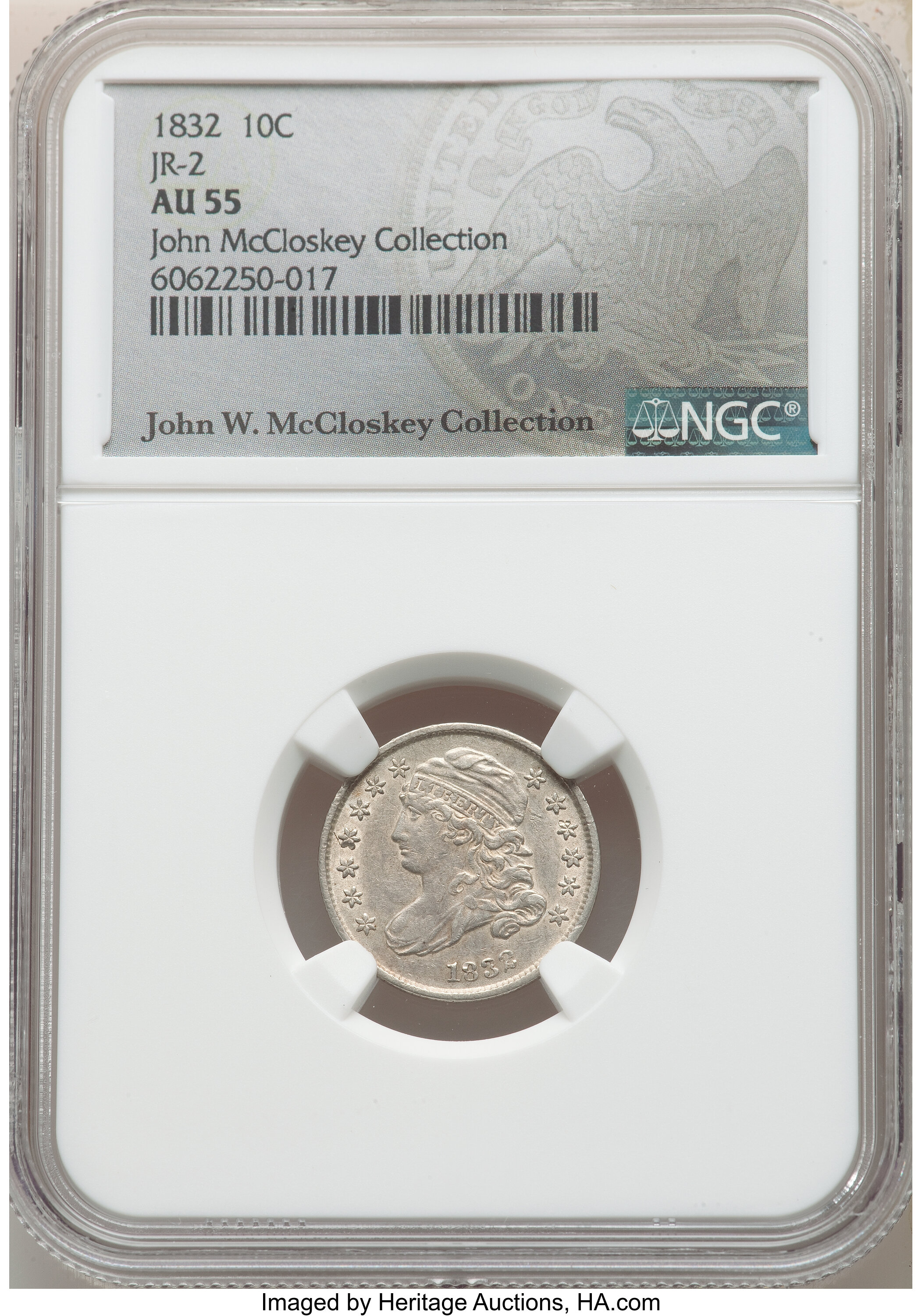 1832 10c JR-2 F12 CAC thumbnail 12