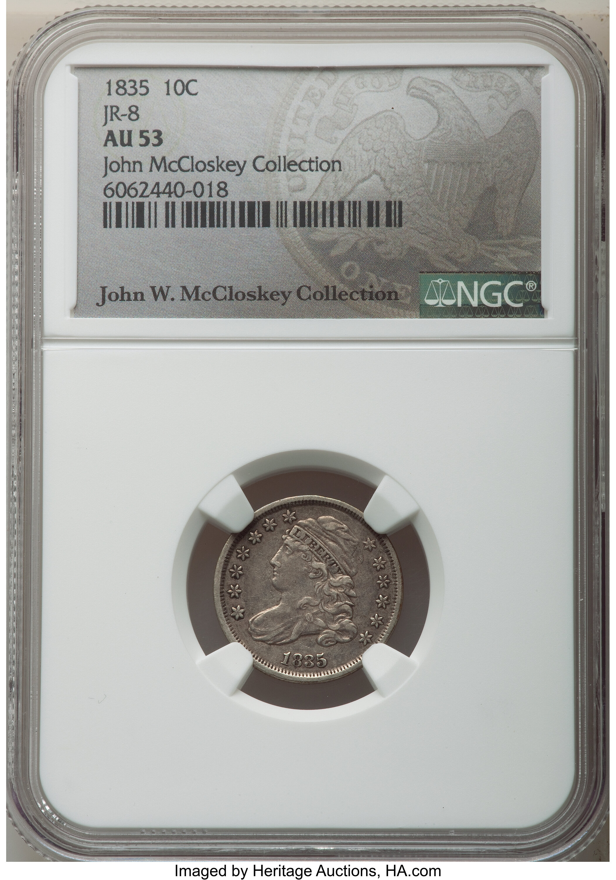 1835 10c JR-8 AG3 CAC thumbnail 8