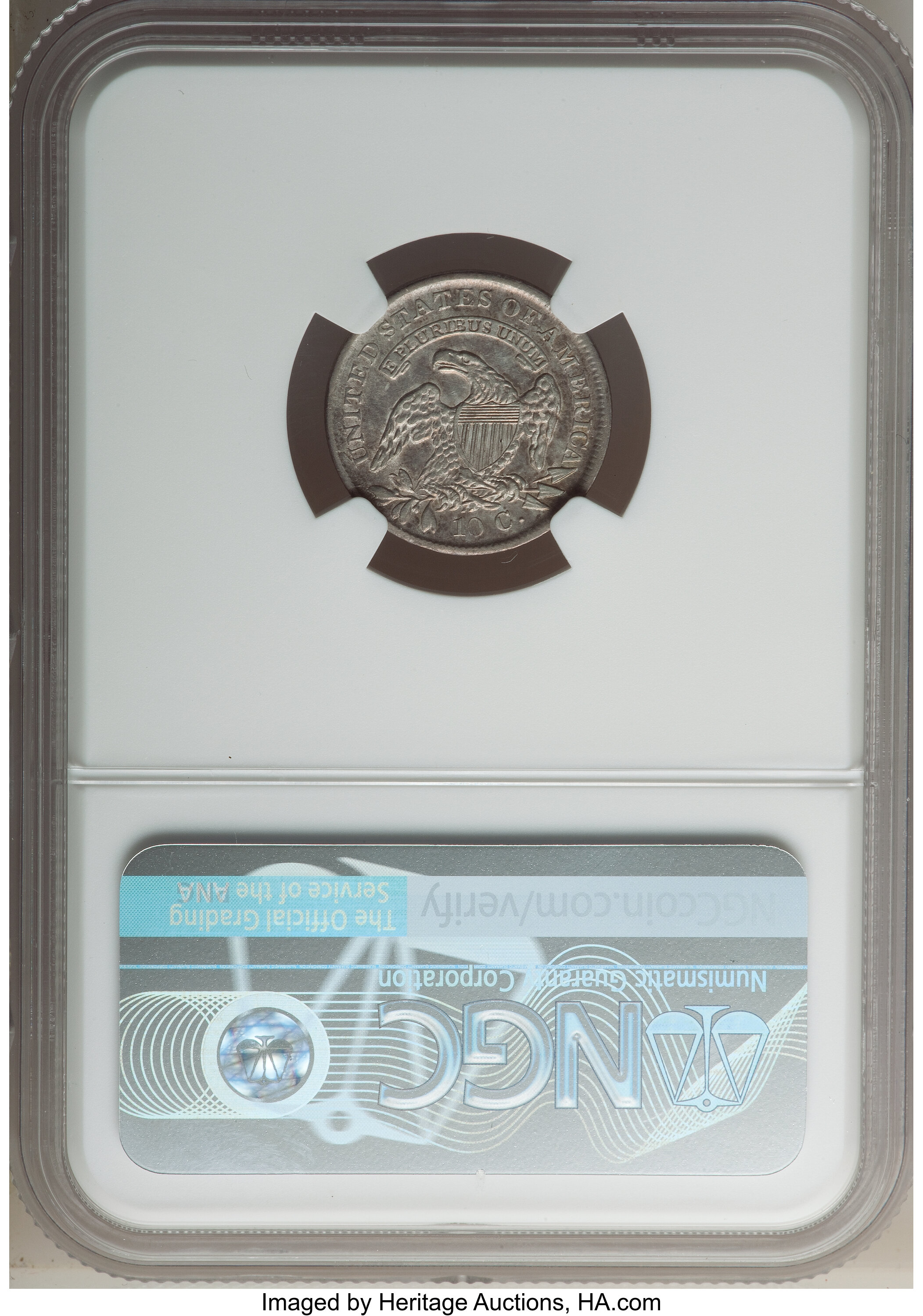 1837 10c Capped Bust, JR-1 AG3 thumbnail 6