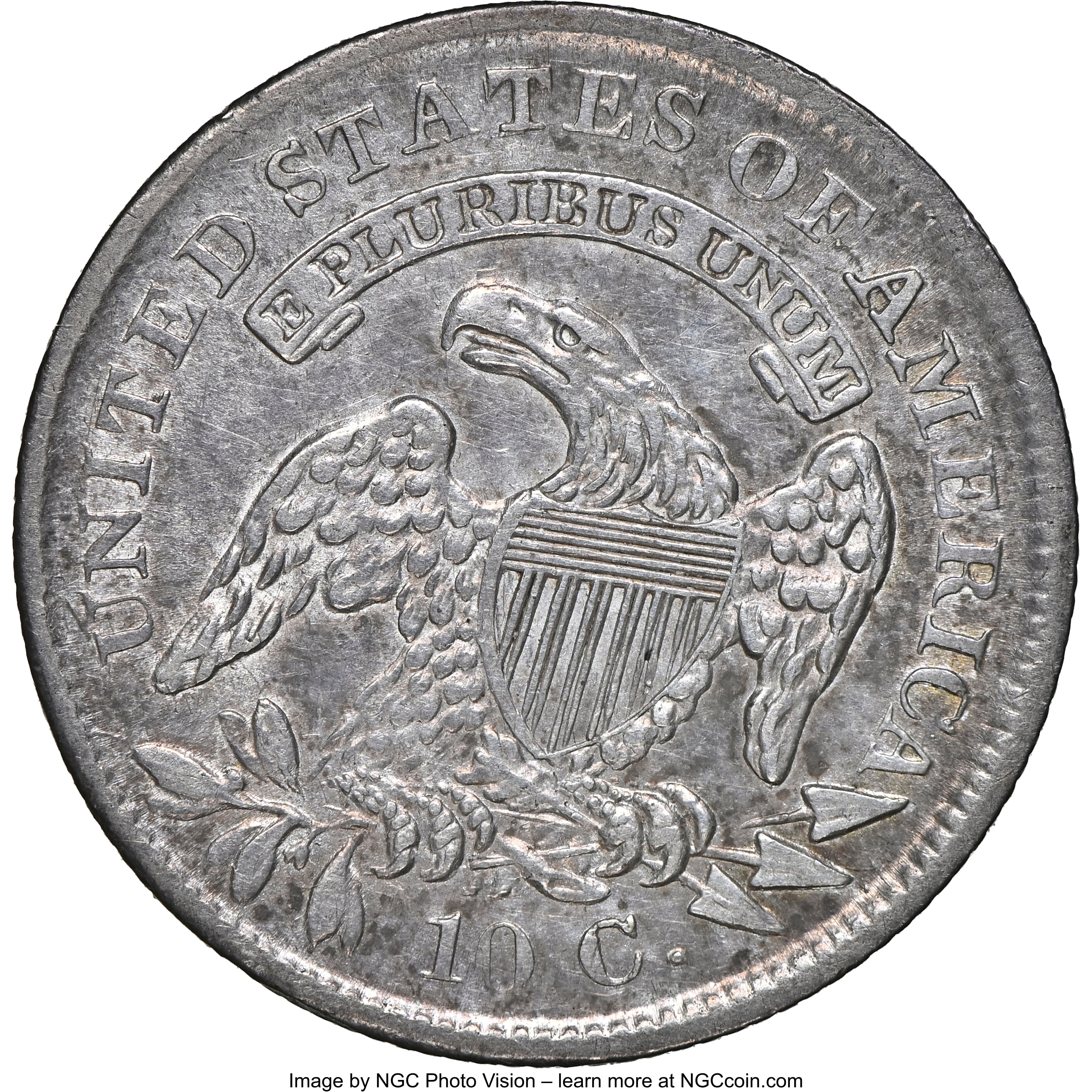 1837 10c Capped Bust, JR-1 AG3 thumbnail 7