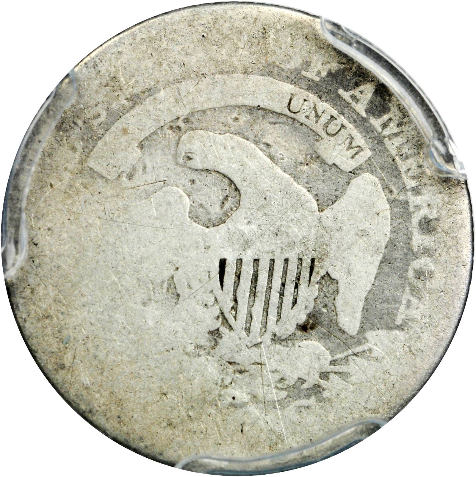 1827 10c Pointed Top 1, JR-10 AG3 CAC thumbnail 2