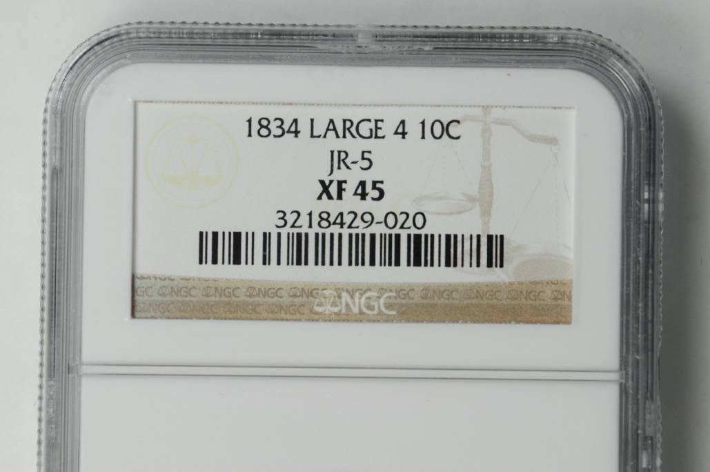 1834 10c Large 4, JR-5 AG3 thumbnail 18