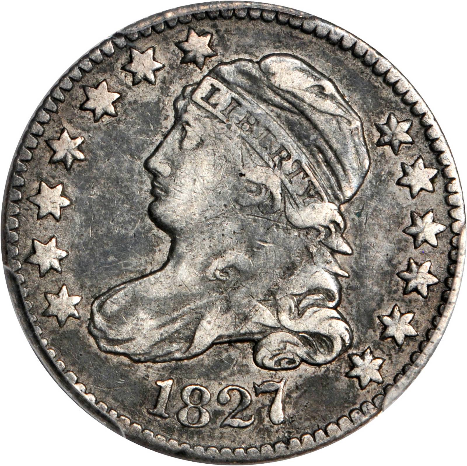 1827 Capped Bust Dime. JR-11. Rarity-2. VF-20 (PCGS).