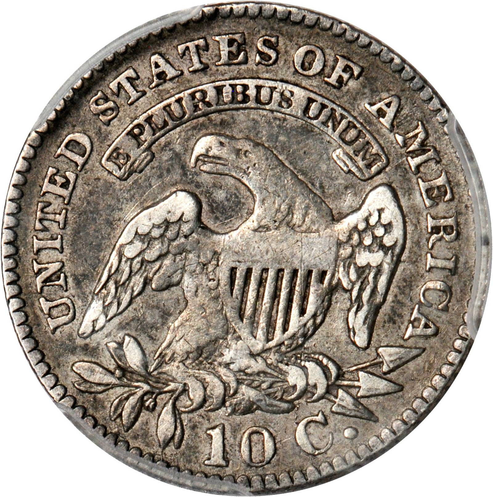 1827 10c Pointed Top 1, JR-11 G6 CAC thumbnail 10