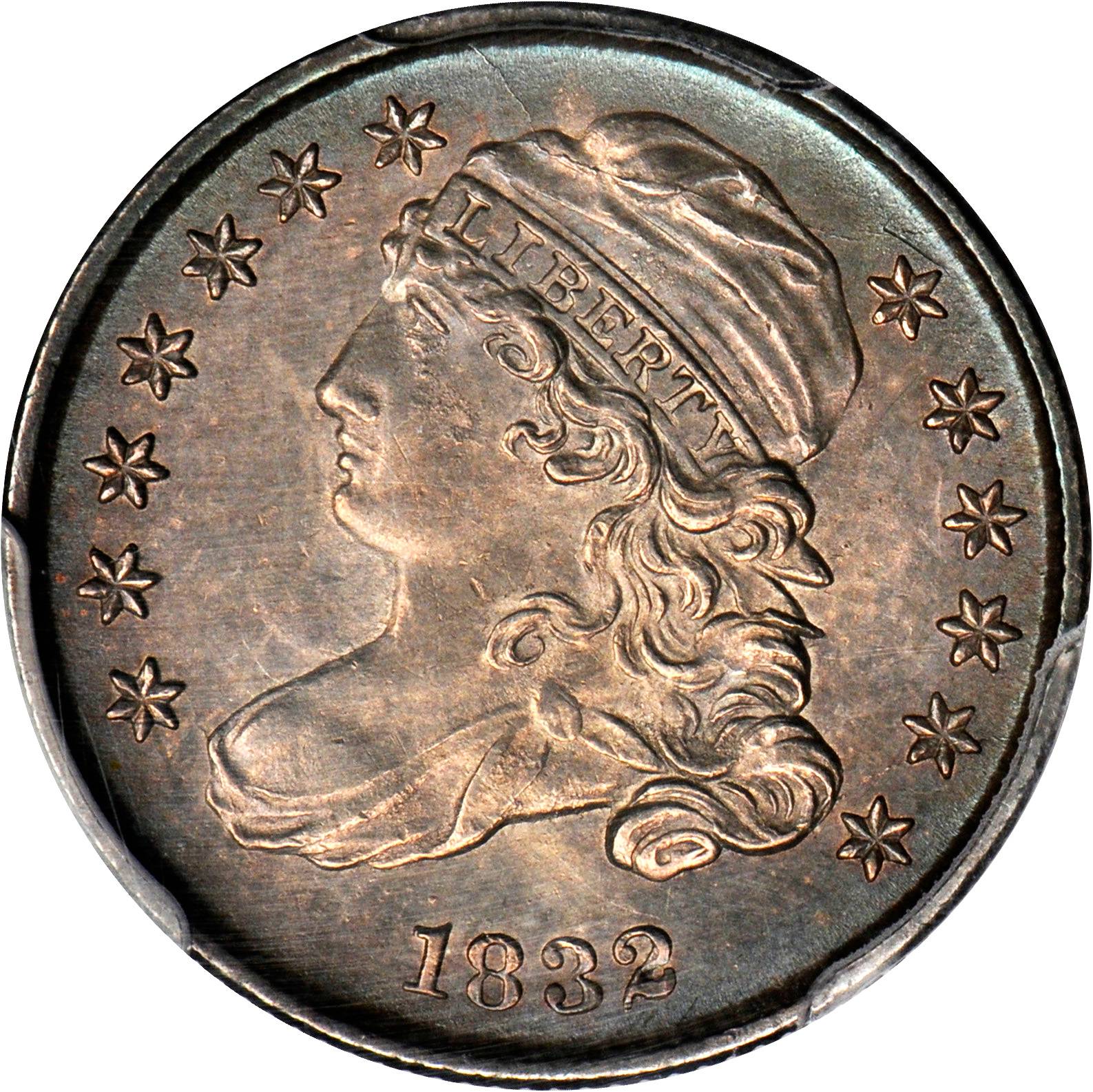 1832 Capped Bust Dime. JR-5. Rarity-2. AU Details--Cleaning (PCGS).