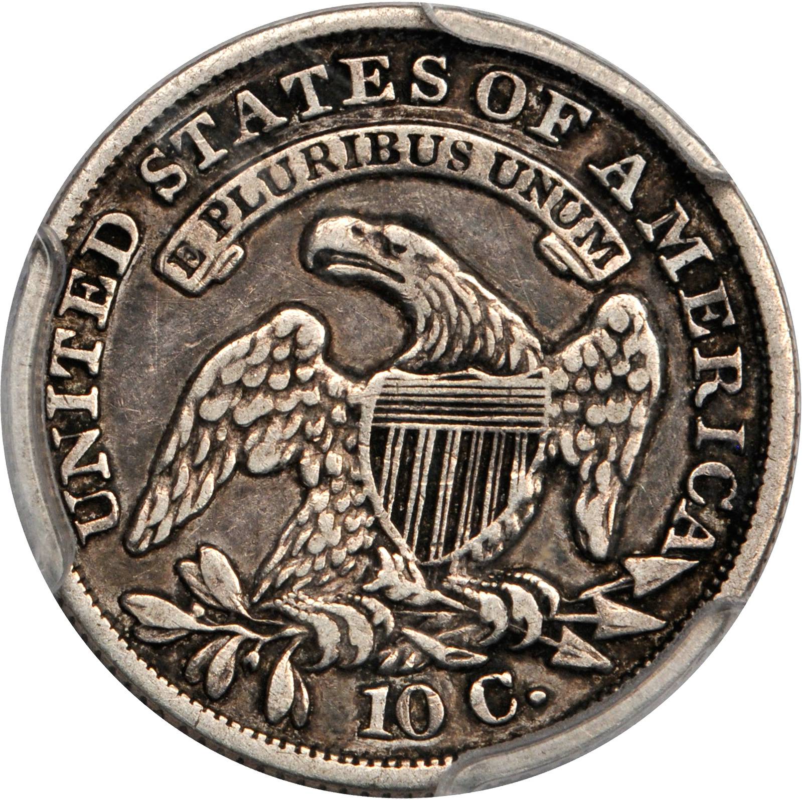 1833 10c JR-6 G4 CAC thumbnail 2