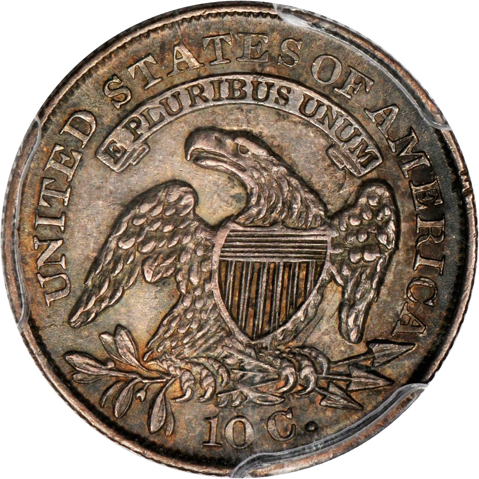 1833 10c JR-9 AG3 CAC thumbnail 2