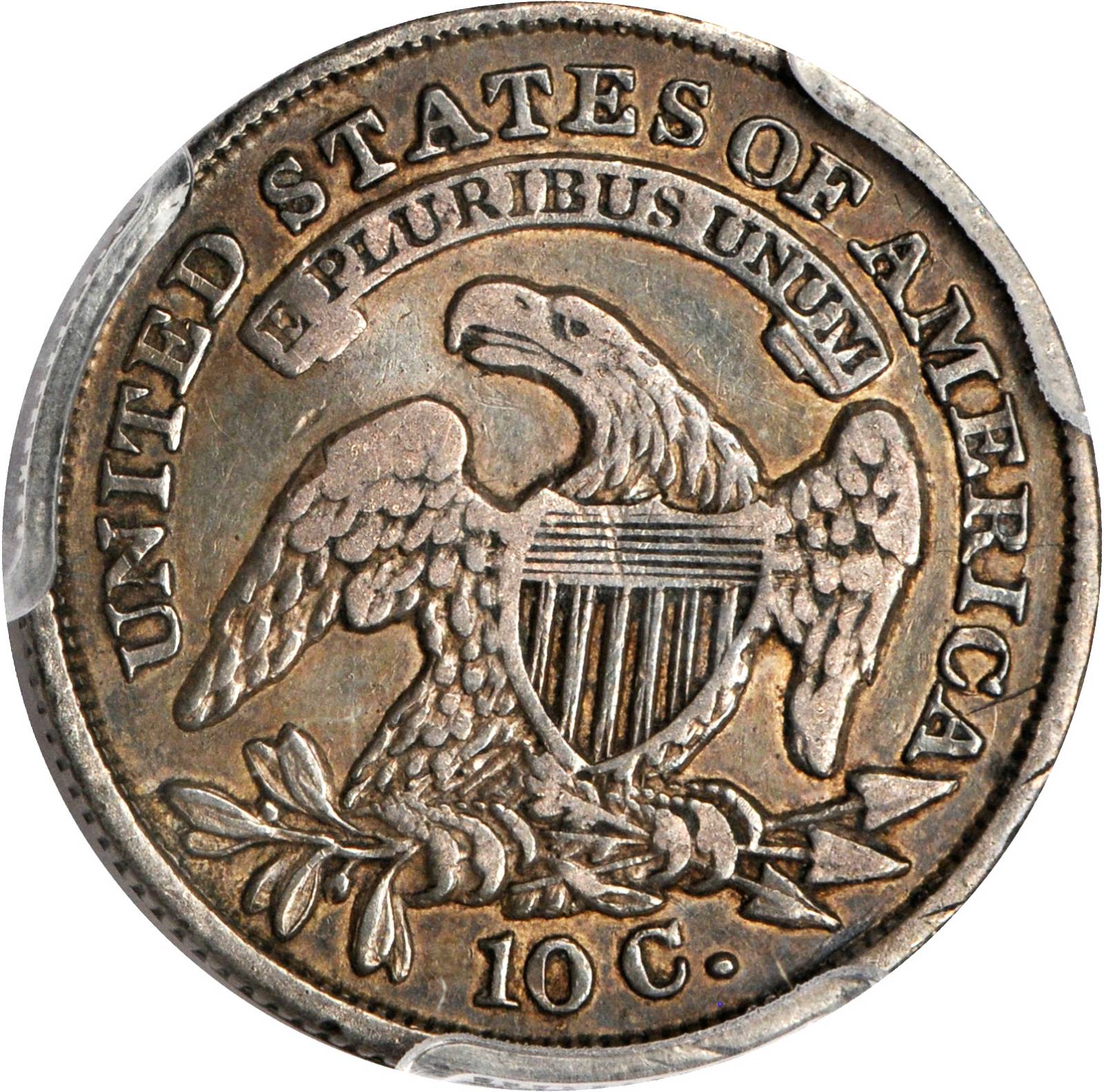 1834 10c Large 4, JR-3 VF20 thumbnail 2