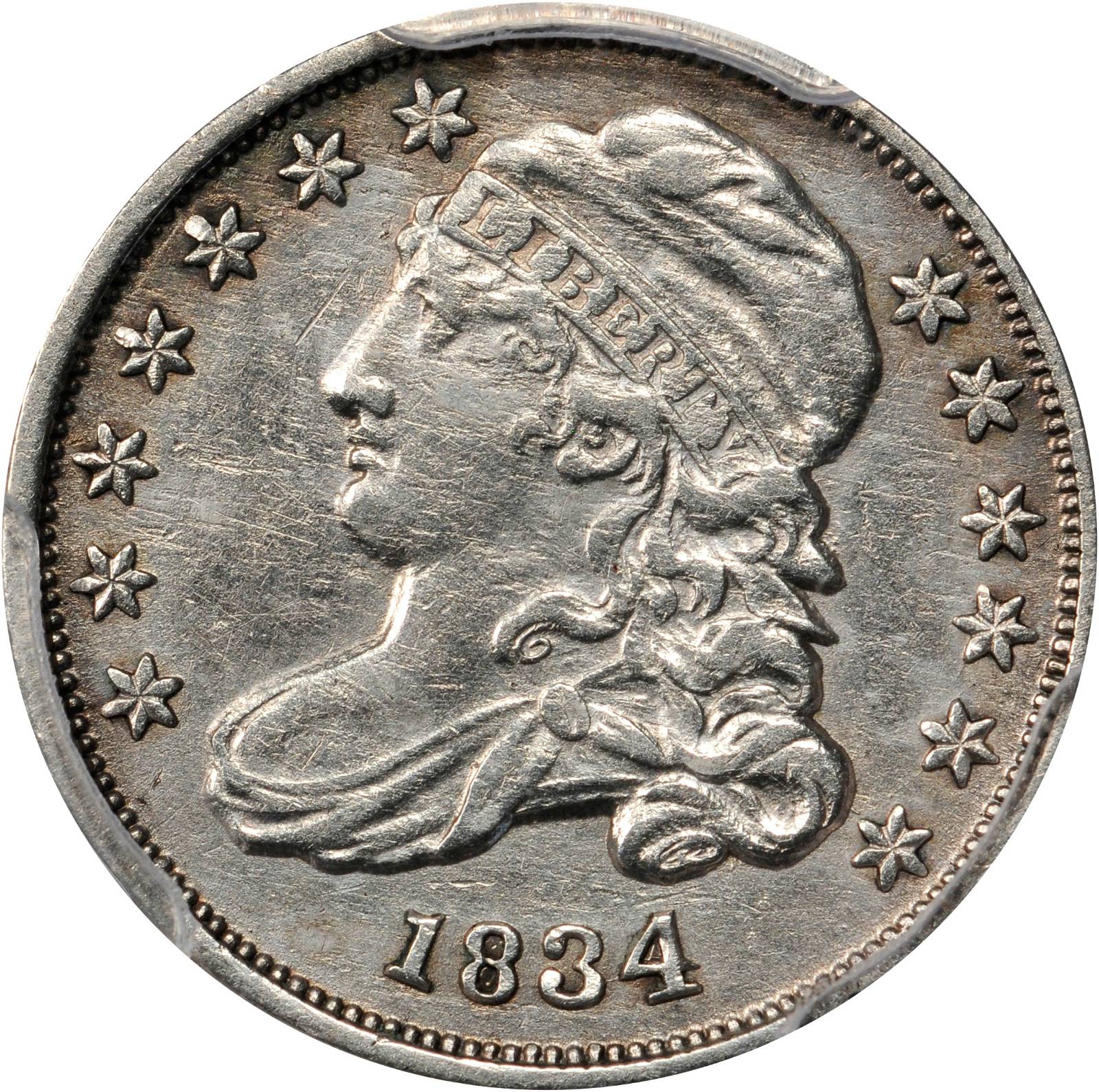 1834 10c Large 4, JR-5 AG3 thumbnail 5