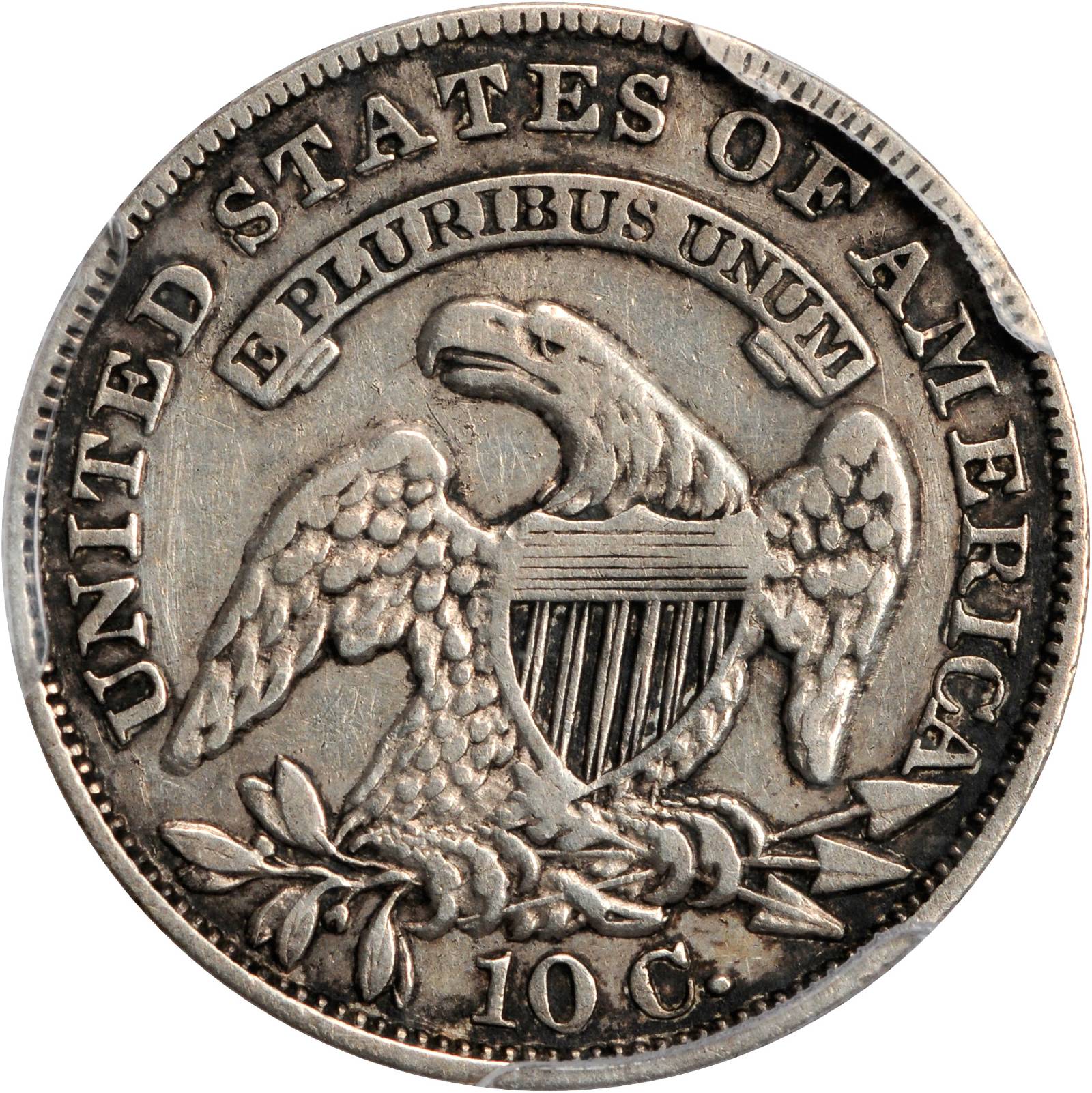 1834 10c Large 4, JR-5 AG3 thumbnail 4