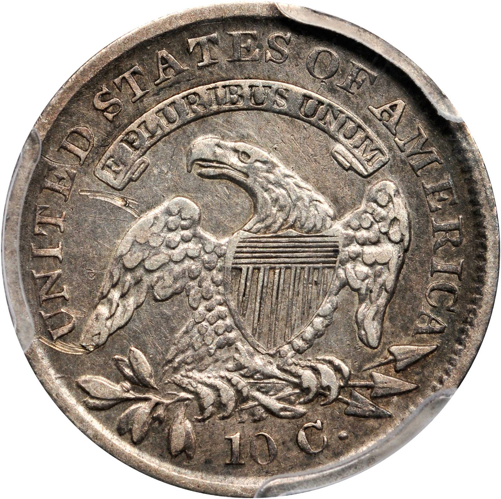1837 10c Capped Bust, JR-1 AG3 thumbnail 2