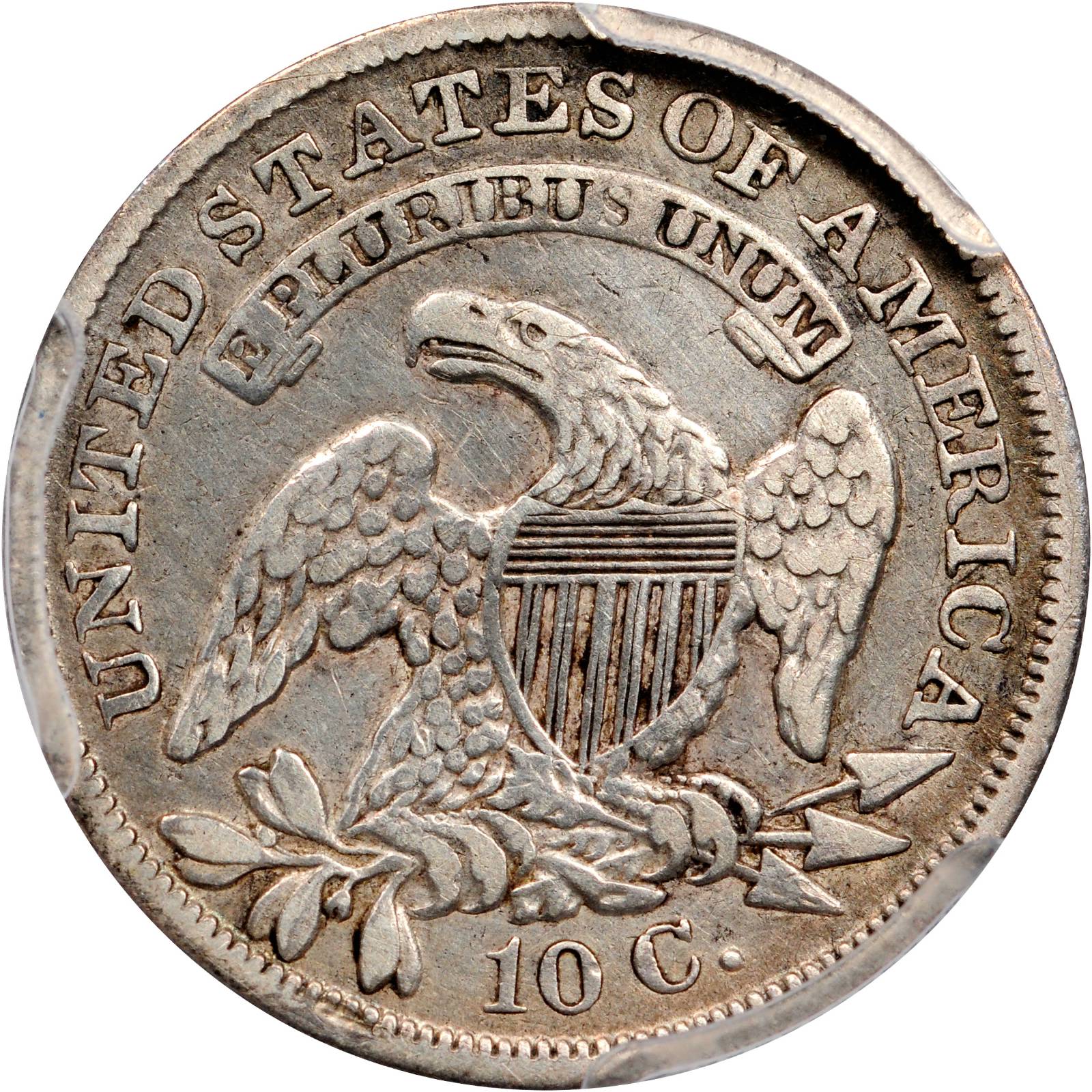 1837 10c Capped Bust, JR-4 AG3 thumbnail 2
