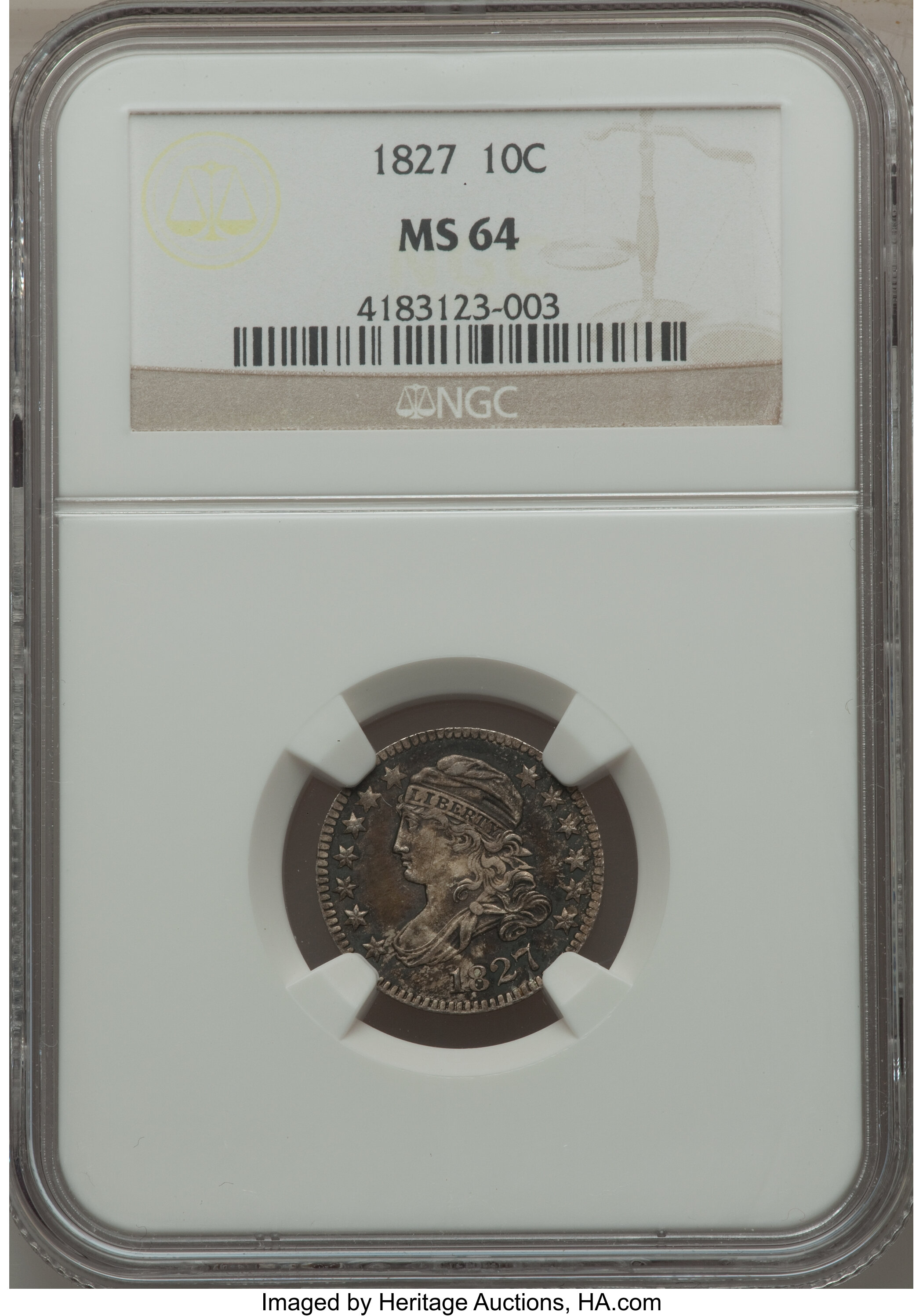 1827 10c Pointed Top 1, JR-12 VF30 thumbnail 25